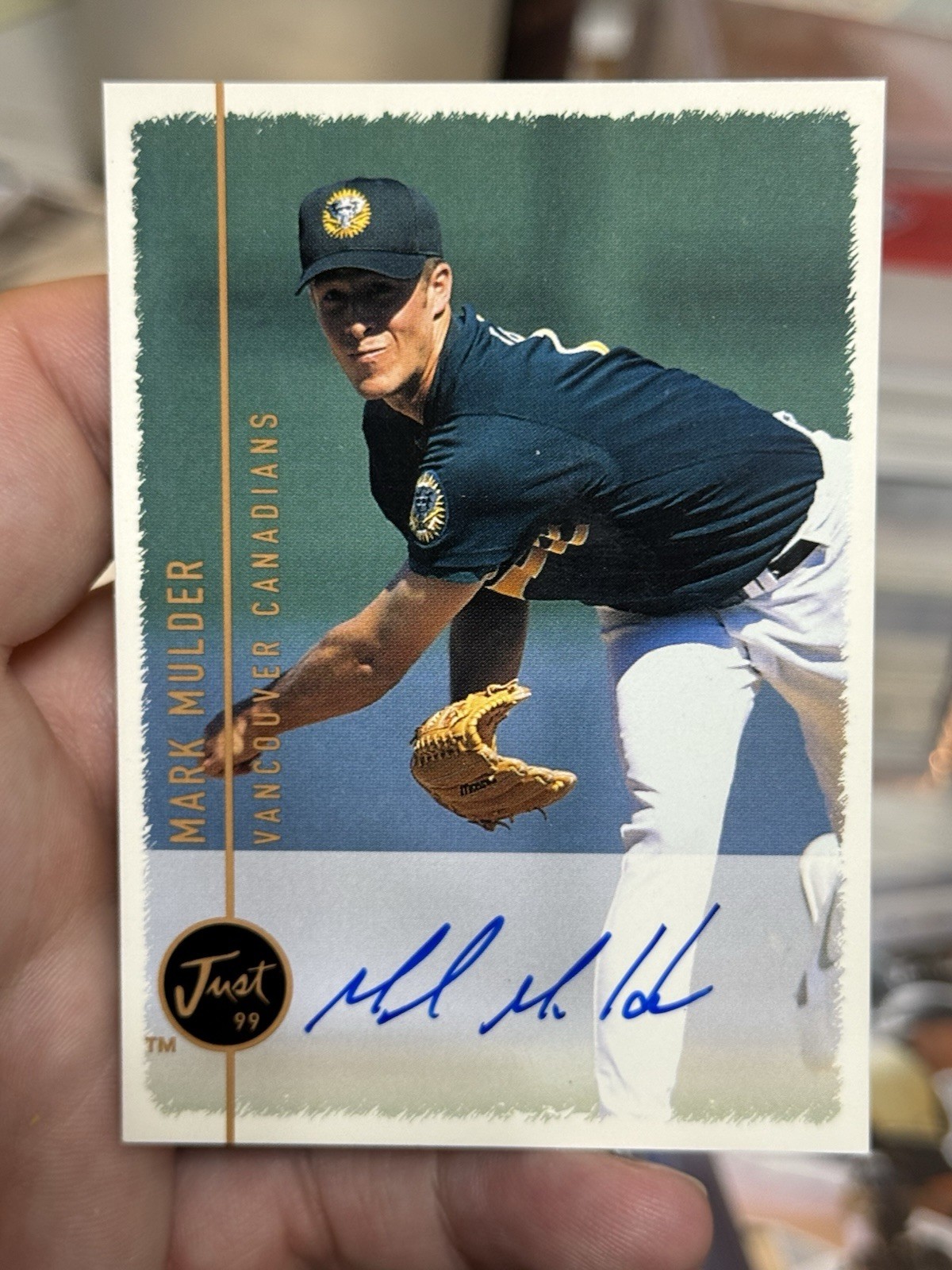 1999 Just Minors Auto Mark Mulder (Pitching) Rookie Auto RC 1999 Just Minors Auto Mark Mulder (Pitching) Rookie Auto RC
