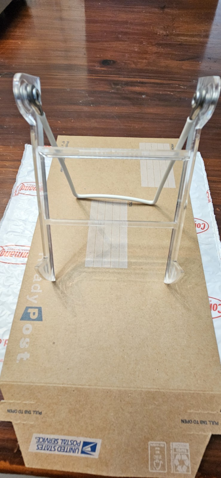 (7) Gibson Holders medium Display Stand -size acrylic Clear Base /white wire.