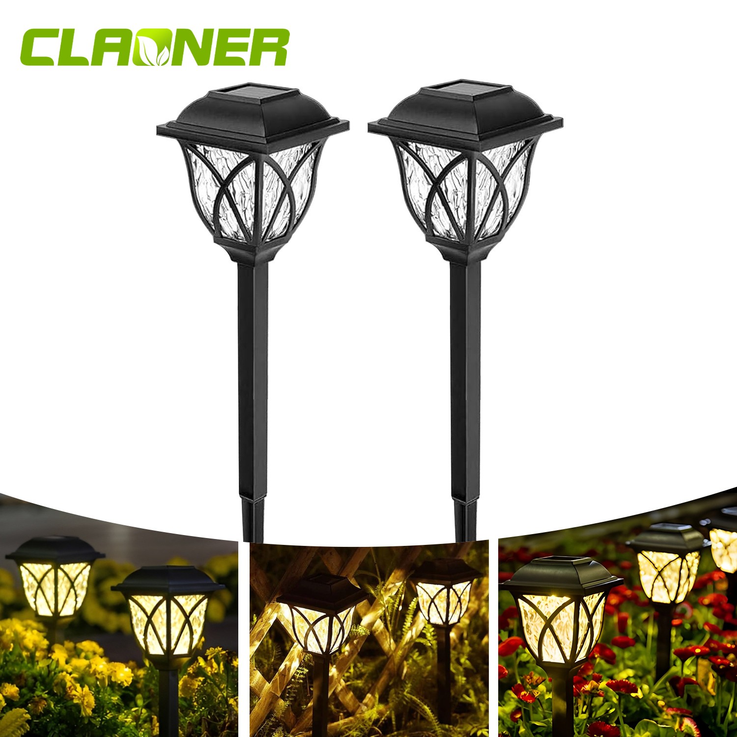 2/4/6/8 Pack Super Bright Solar Lights - Solar Pathway Lights Outdoor Waterproof