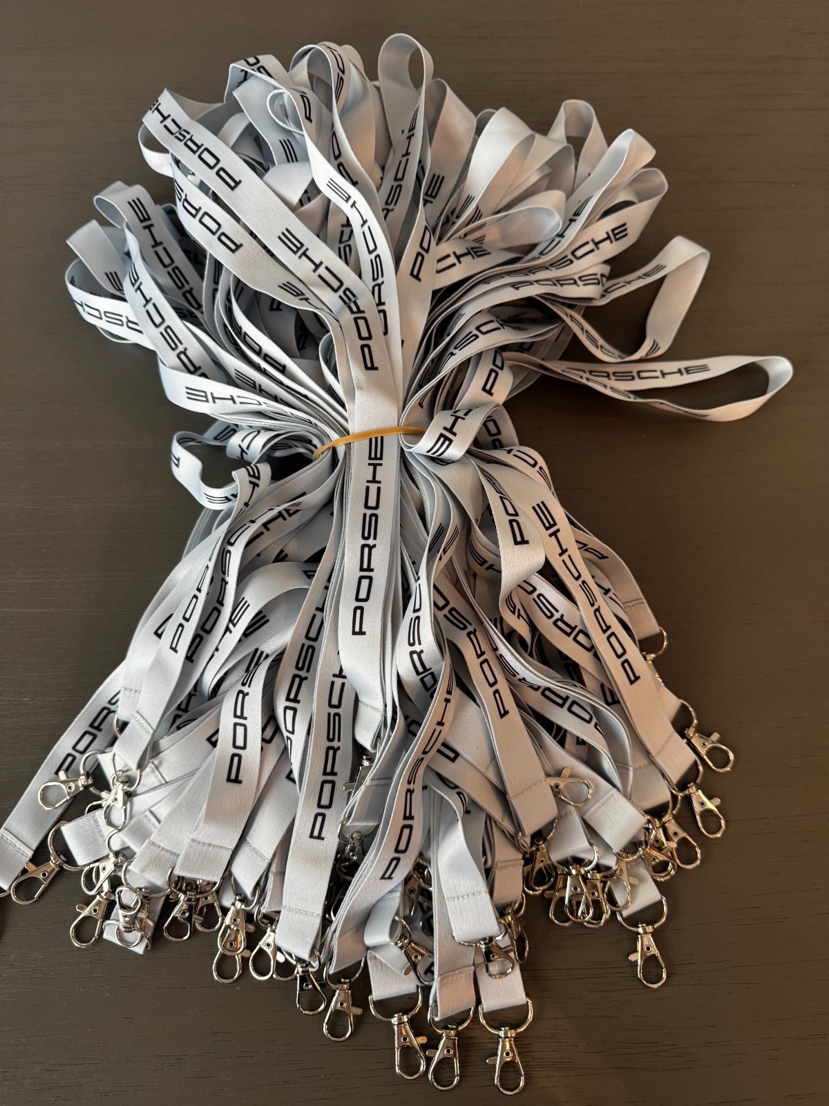 Porsche Lanyard Lot 78 Silver Red Swivel Key Hook + 9 Porsche Pens New Porsche Lanyard Lot 78 Silver Red Swivel Key Hook + 9 Porsche Pens New