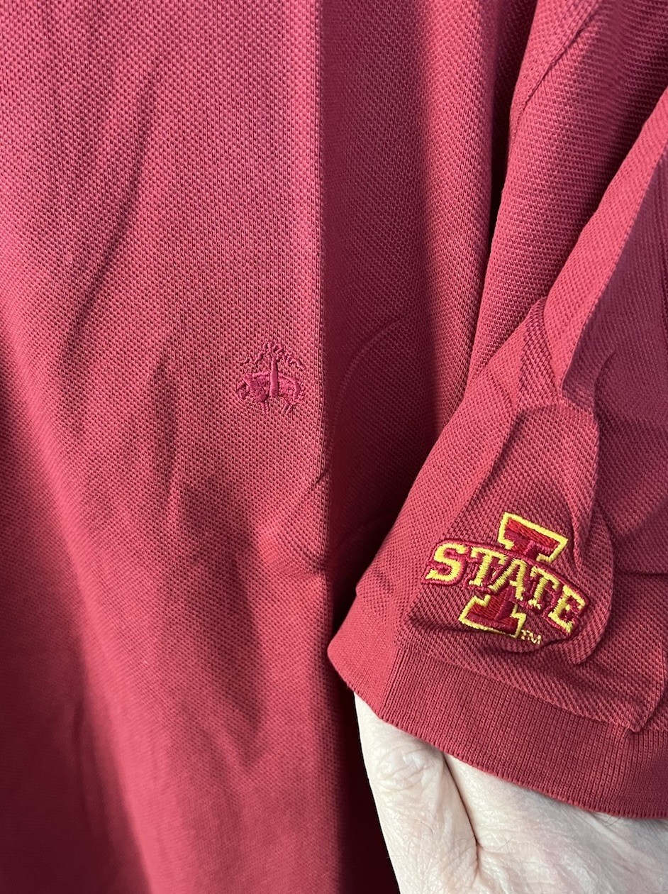 Brooks Brothers Iowa State Cyclones Polo Shirt Men’s 2XL Burgundy Slim Fit NWT