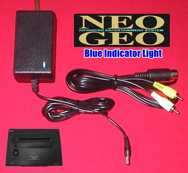 10V AC Adapter Power Supply W/LED & AV Cable for SNK Neo Geo AES NEO-POW 3 NEW