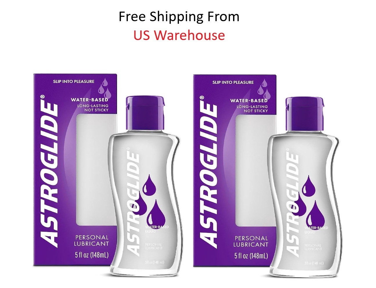 Astroglide Liquid Water Based Personal Lubricant - 5oz Pack of 2