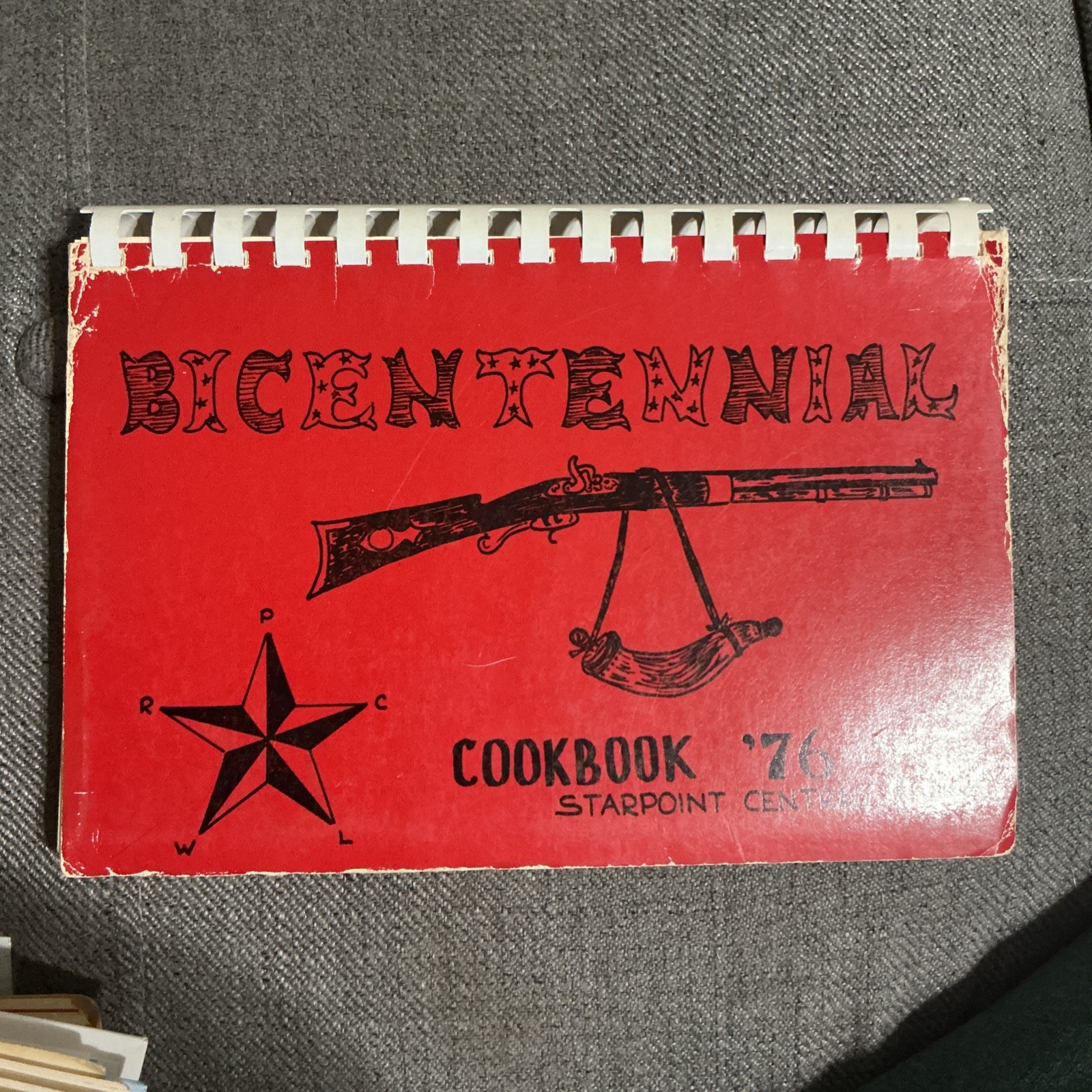 Vintage 1976 Bicentennial Cookbook Community Recipes Spiral Starpoint School