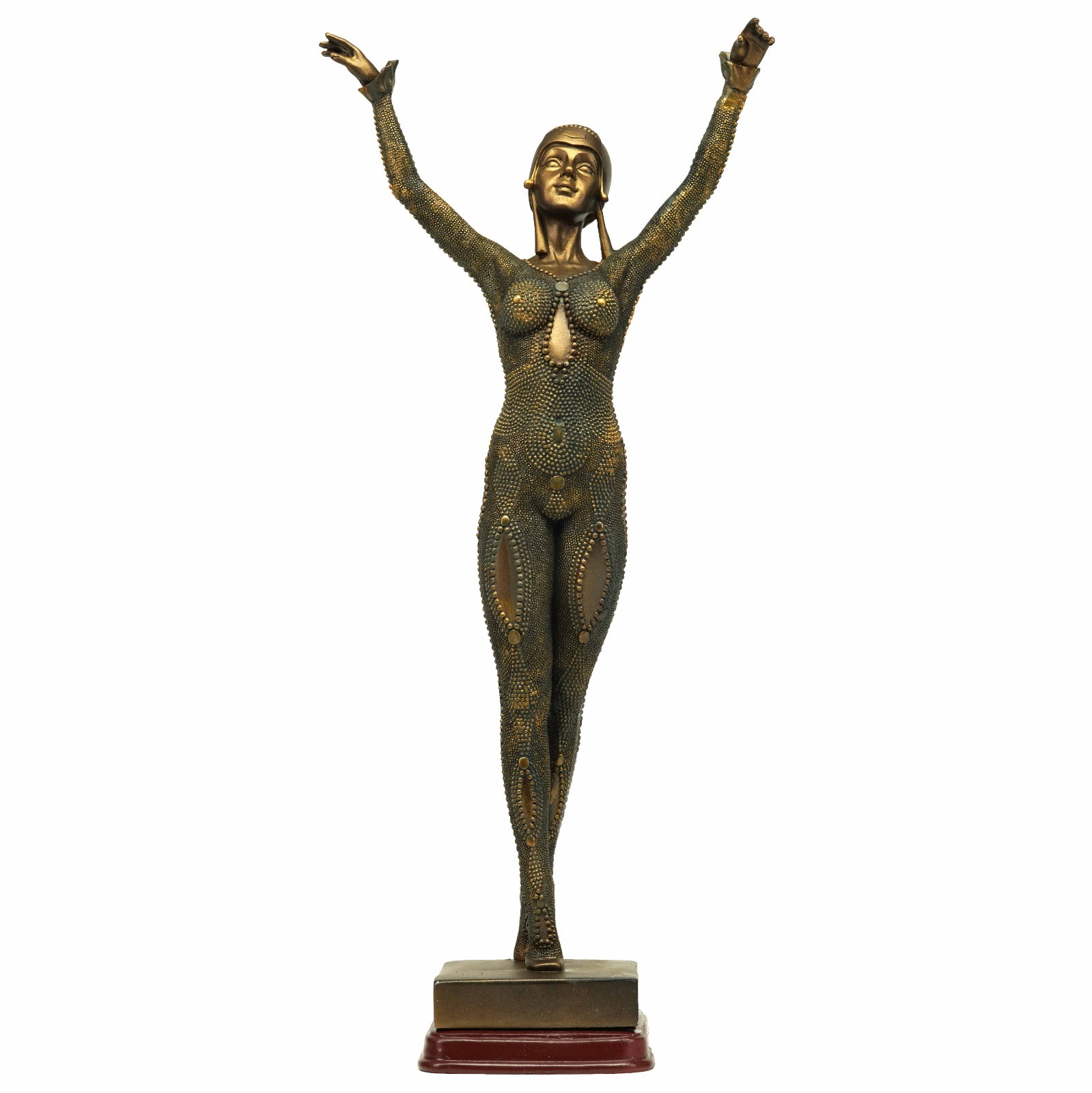 Design Toscano Bronze Finish Demetre Chiparus Durga Dancer Cast Stone Resin 15\ Design Toscano Bronze Finish Demetre Chiparus Durga Dancer Cast Stone Resin 15\