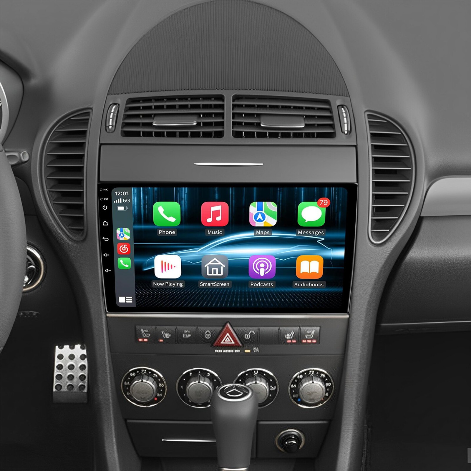 For 2004-2010 Mercedes Benz SLK-Class Apple CarPlay Android Radio Stereo DSP AHD