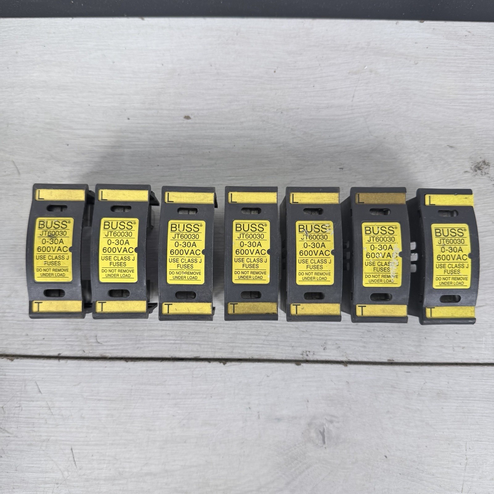 BUSSMANN JT60030 0-30A 600V LOT OF 7