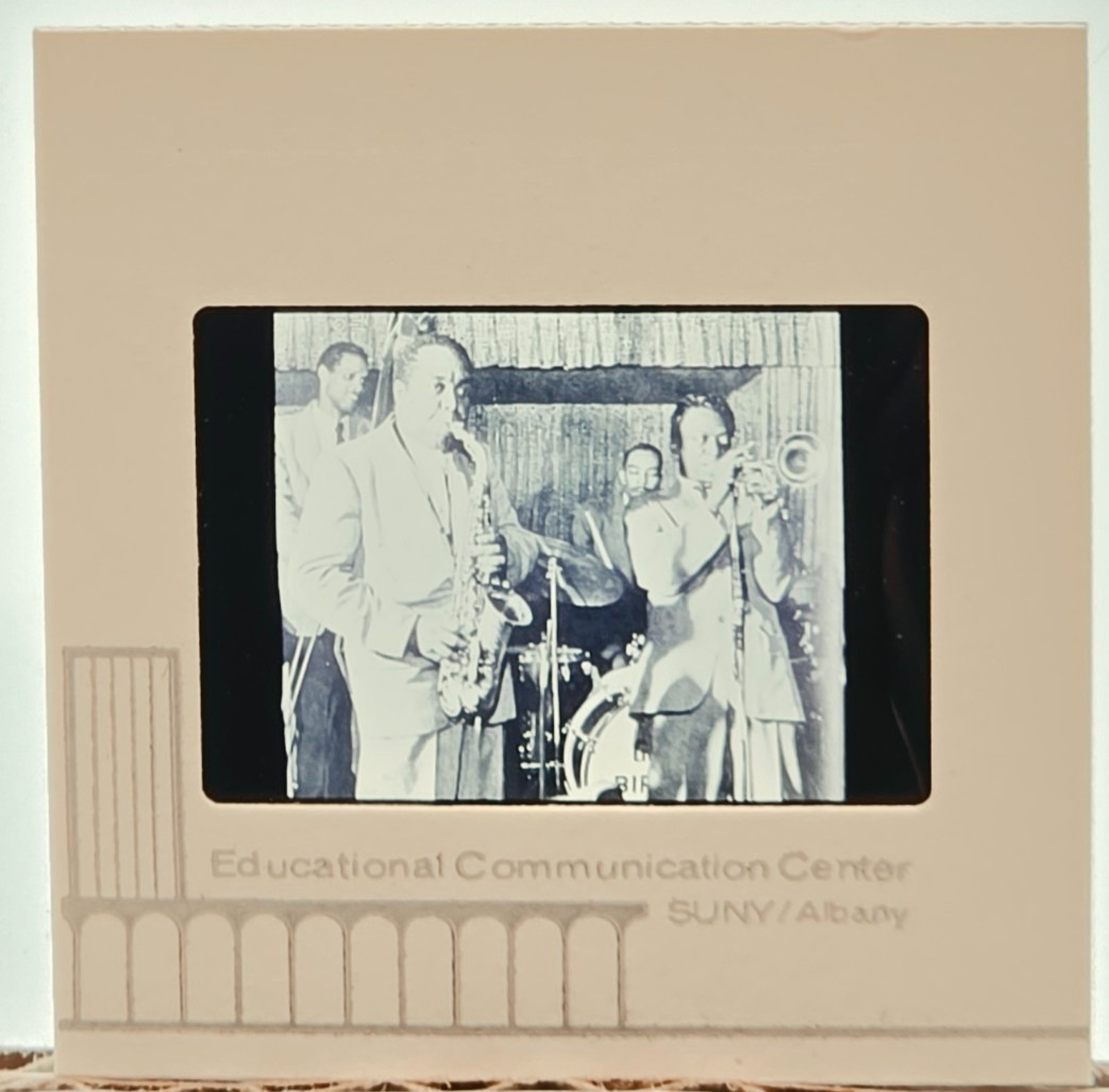 Vintage 35mm  Charlie Parker And Miles Davis, Birdland 1949 Jon Henry Archive