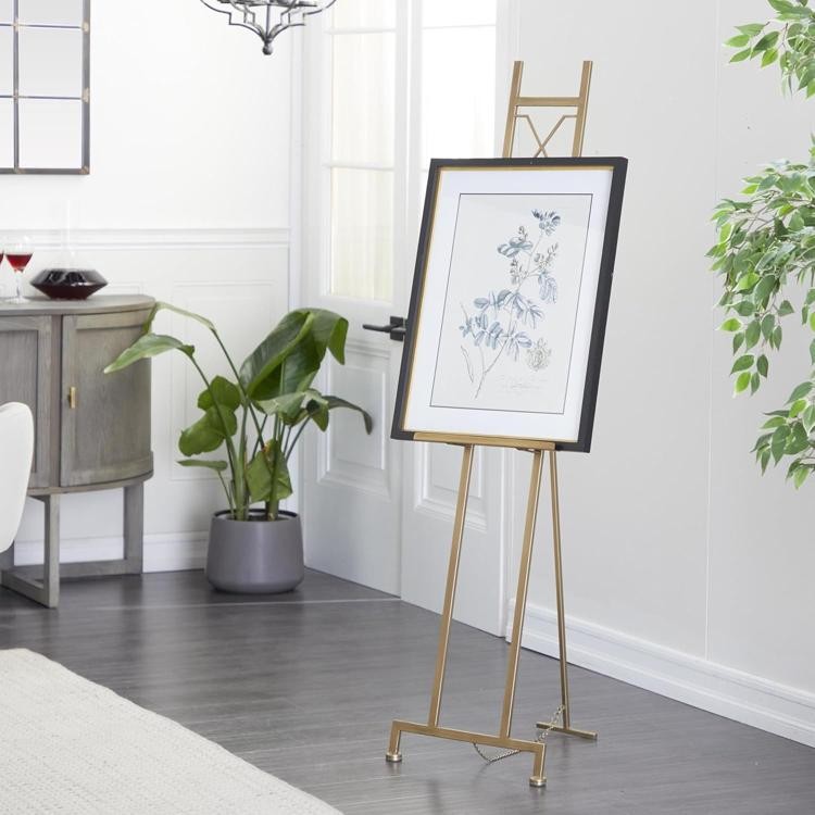 Deco 79 Metal Display Easel Large Adjustable 3 Tier Floor Standing Easel with Ch Deco 79 Metal Display Easel Large Adjustable 3 Tier Floor Standing Easel with Ch