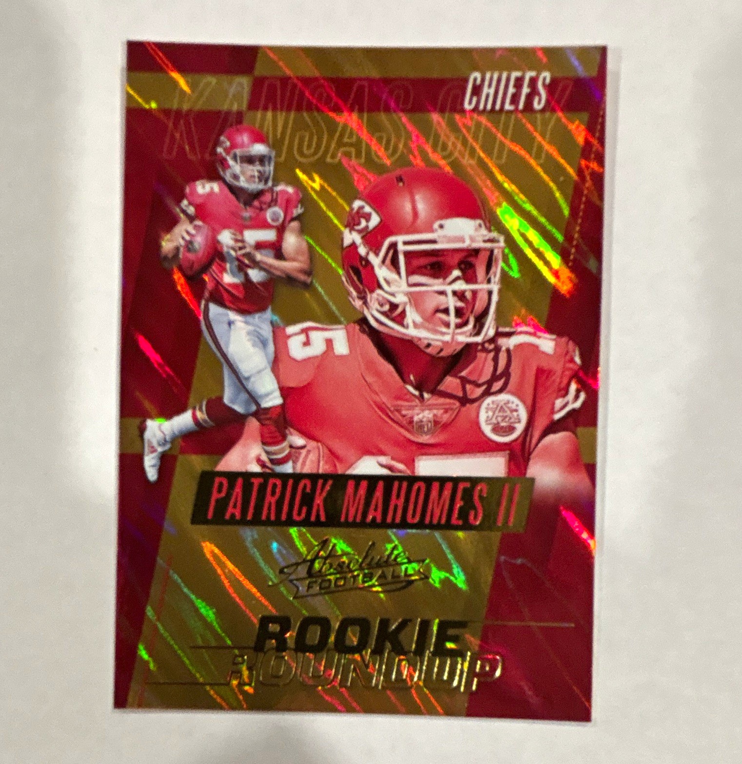 Panini Absolute 2017 Patrick Mahomes II Rookie Roundup Rookie Insert #20 Chiefs Panini Absolute 2017 Patrick Mahomes II Rookie Roundup Rookie Insert #20 Chiefs