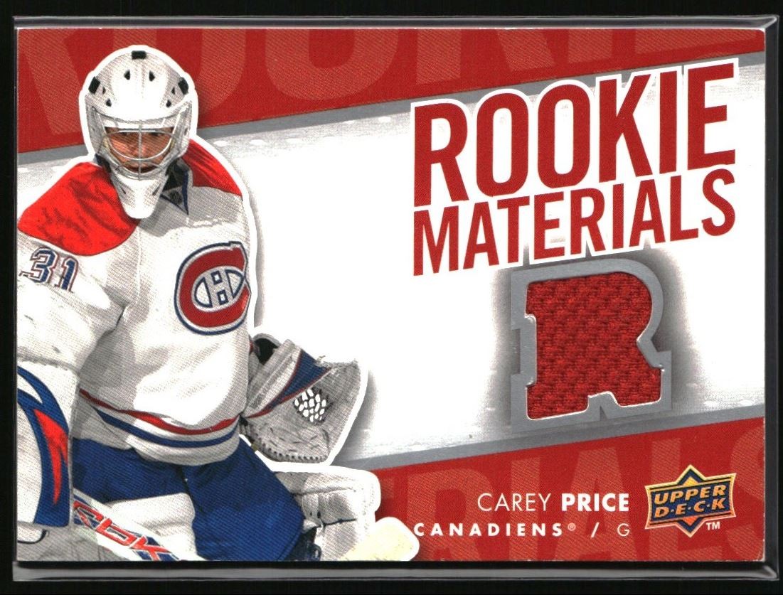 Carey Price 2007-08 Upper Deck Rookie Materials Jersey #RM-CP Montreal Canadiens