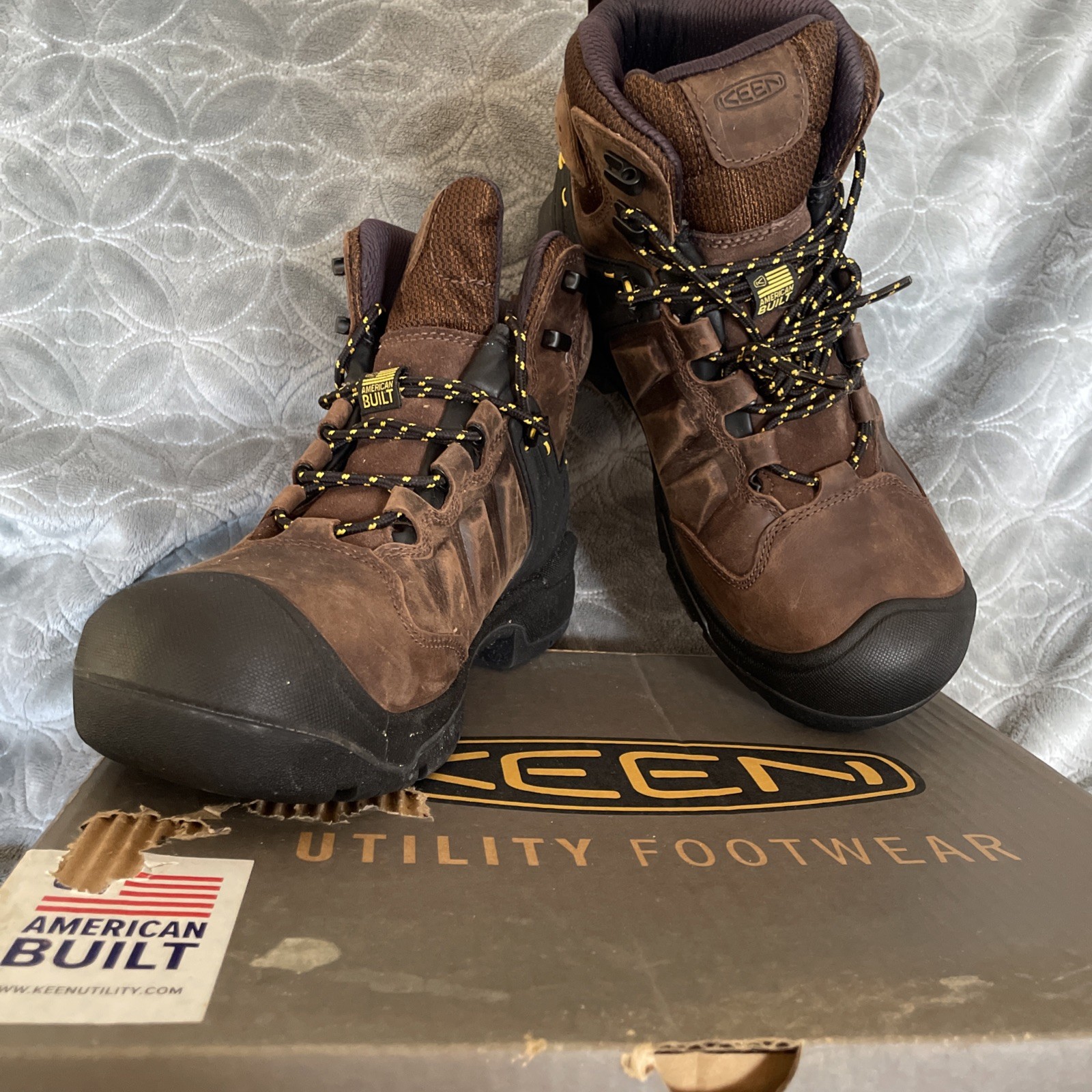 NEW KEEN 9.5 D Men’s Utility 6” Composite Toe WP Work Boots (USA built) 1021467