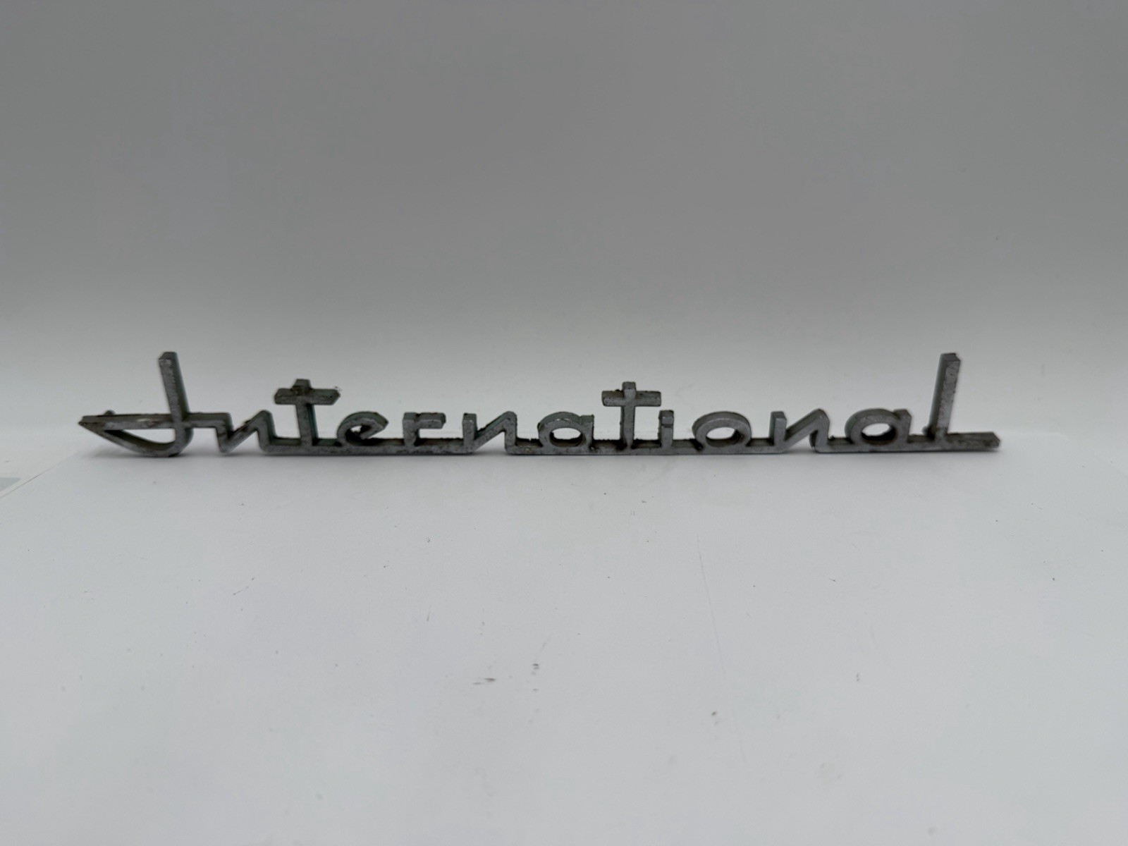 Vintage International Harvester Truck Script Emblem 12” Travelall Loadstar IH