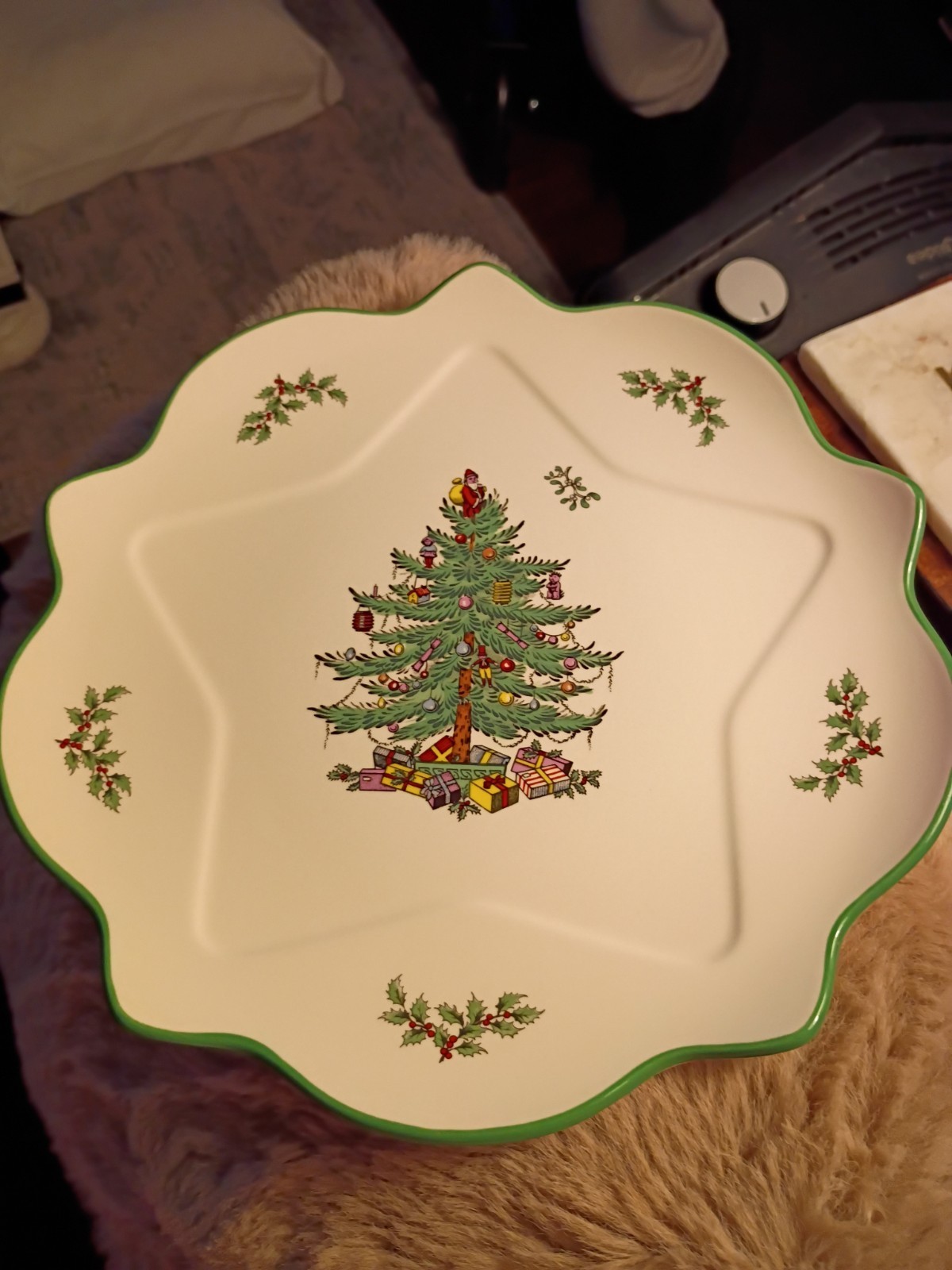 Spode Christmas Tree Plate Made In England