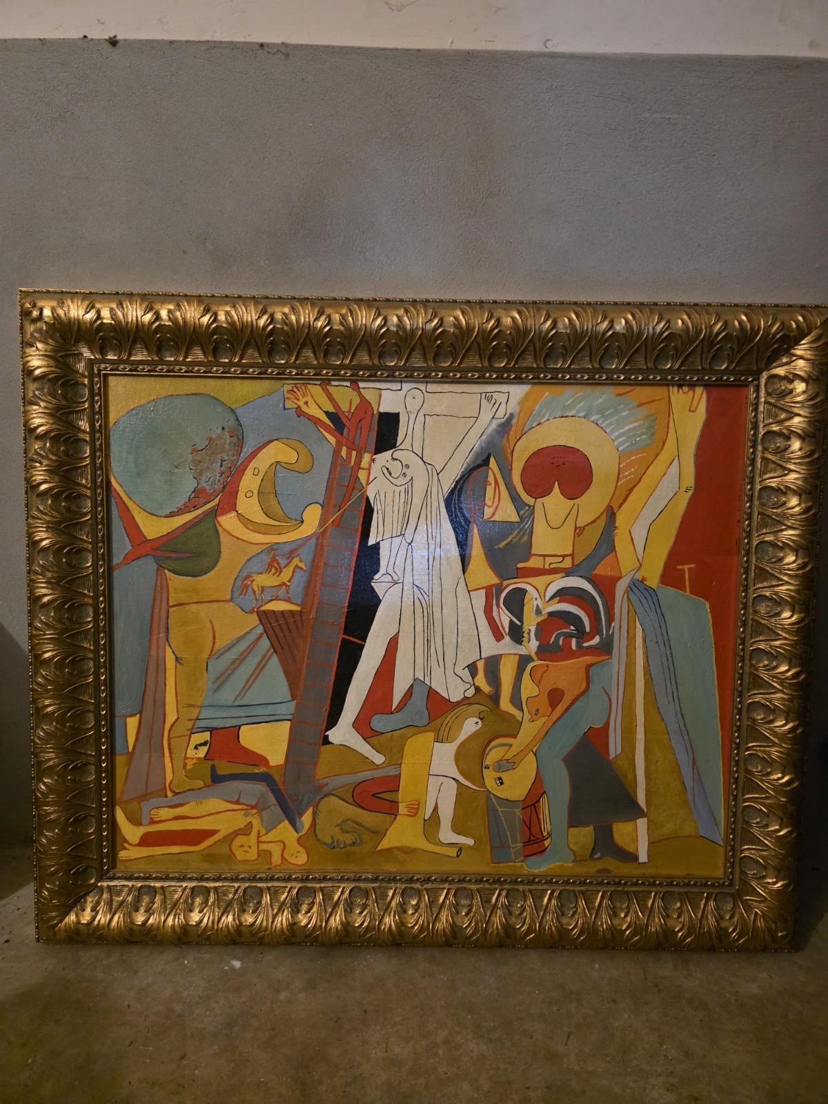 VINTAGE PABLO PICASSO CRUCIFIXION 1930 OIL PAINTING HIGH END ART REPO VINTAGE PABLO PICASSO CRUCIFIXION 1930 OIL PAINTING HIGH END ART REPO
