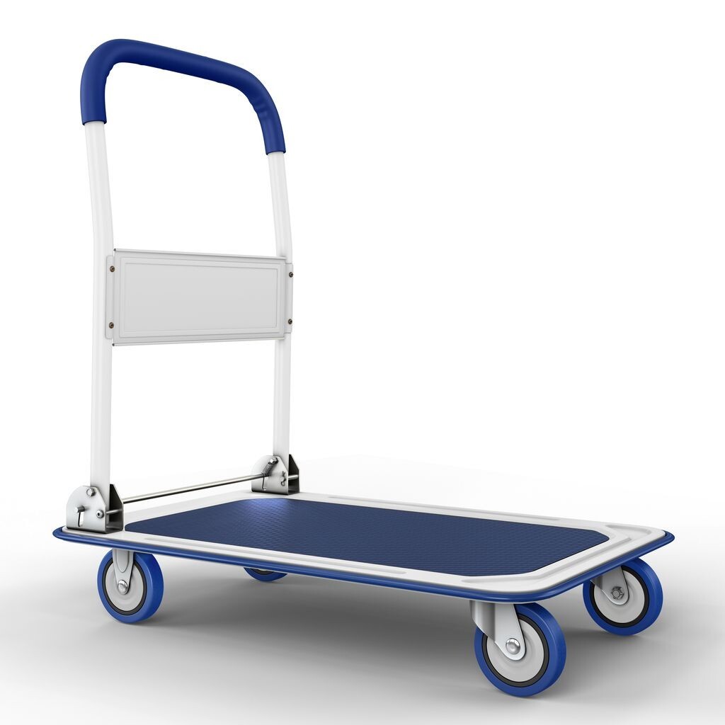 Folding Hand Truck Dolly Cart with Wheels Luggage Cart Trolley Moving 330lbs