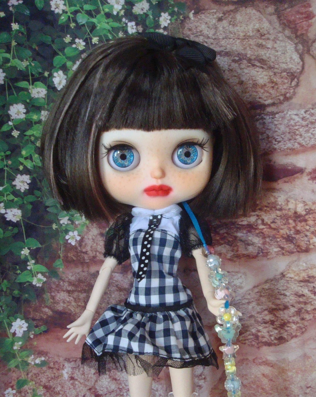 Custom Blythe Doll Brown hair OOAK Blythe by Daniela Mar Custom Blythe Doll Brown hair OOAK Blythe by Daniela Mar