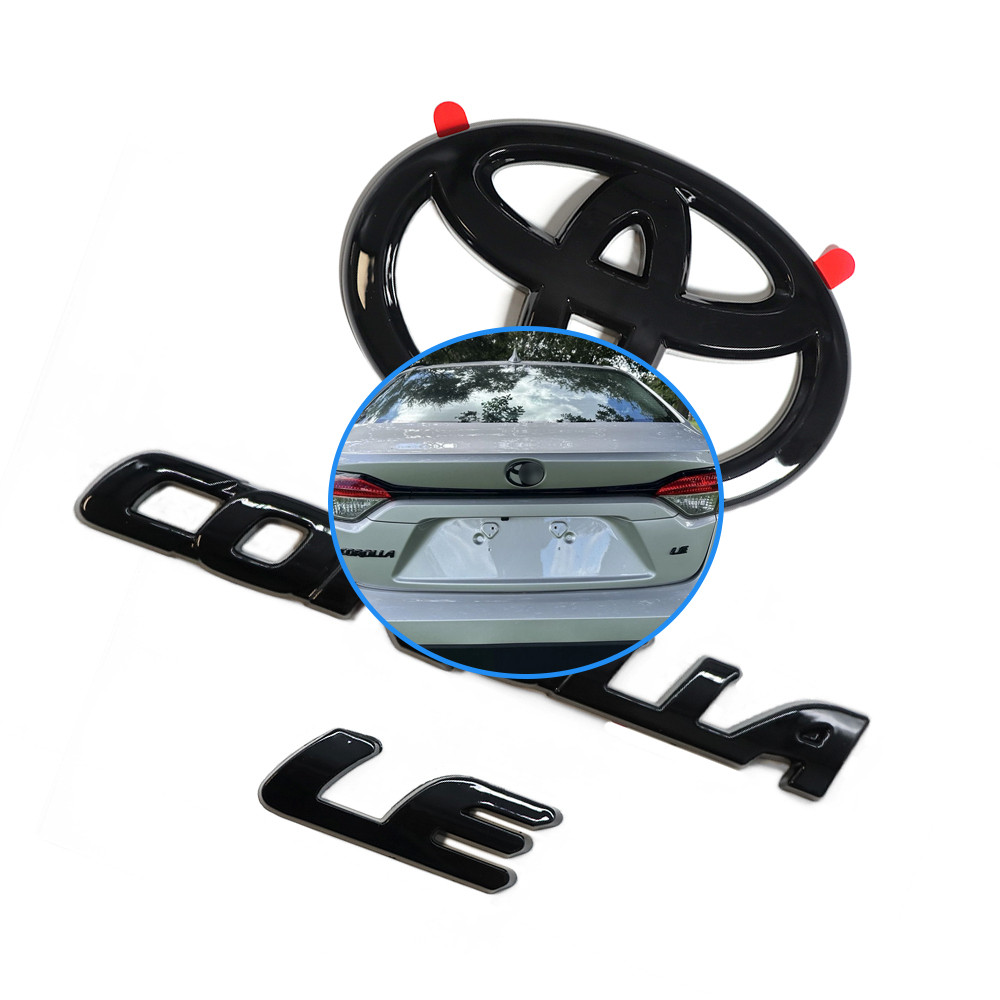For 2020-2025 Corolla LE Blackout Overlay Raised Emblem 3D Badge PT948-02200-02
