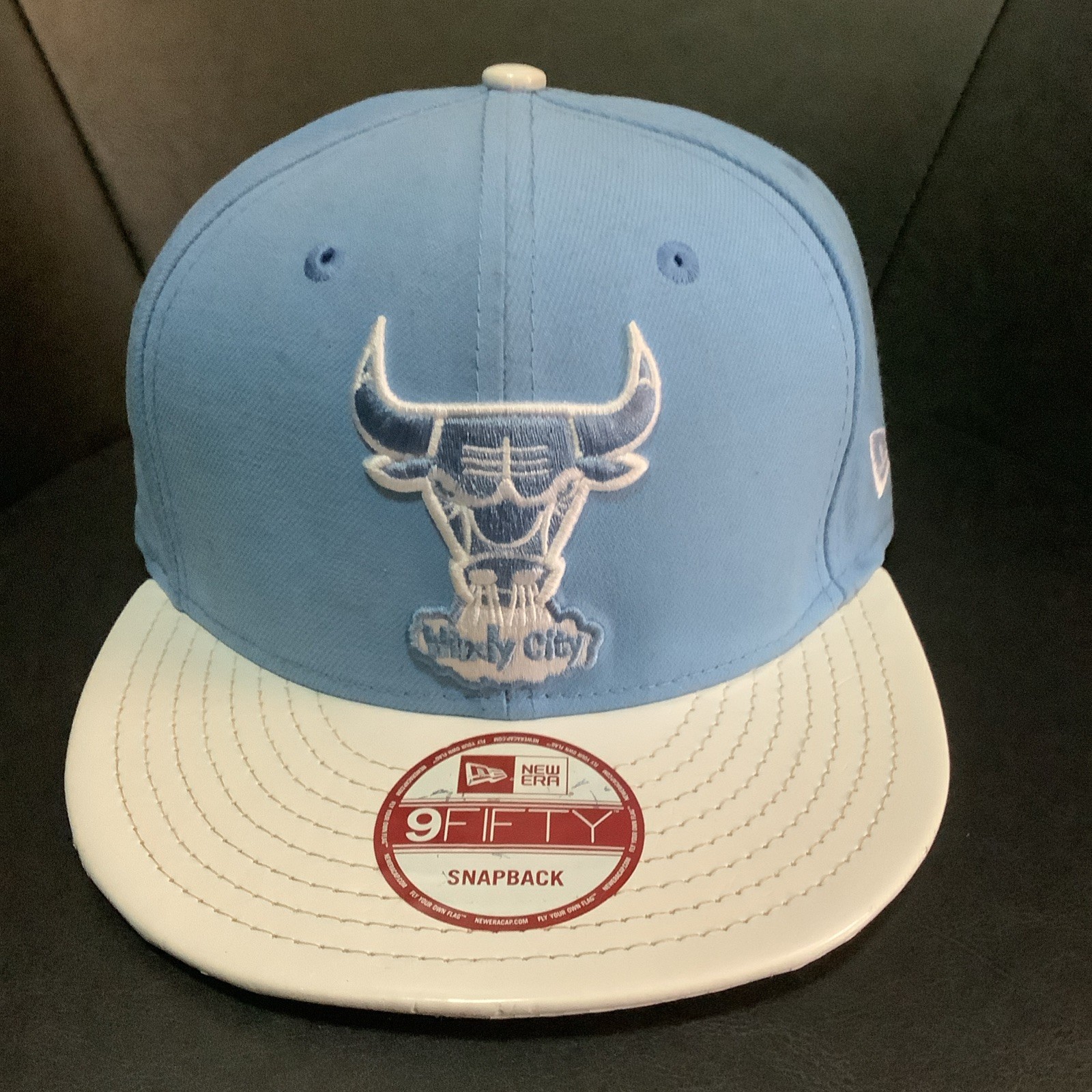 Rare Chicago Bulls “Windy City” SnapBack  patent leather rim