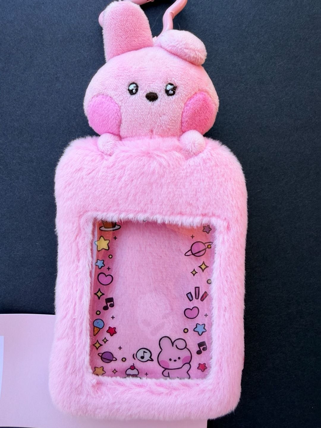 Bt21 Cooky Plush Photocard Holder Pink Keyring BTS jungkook Bt21 Cooky Plush Photocard Holder Pink Keyring BTS jungkook