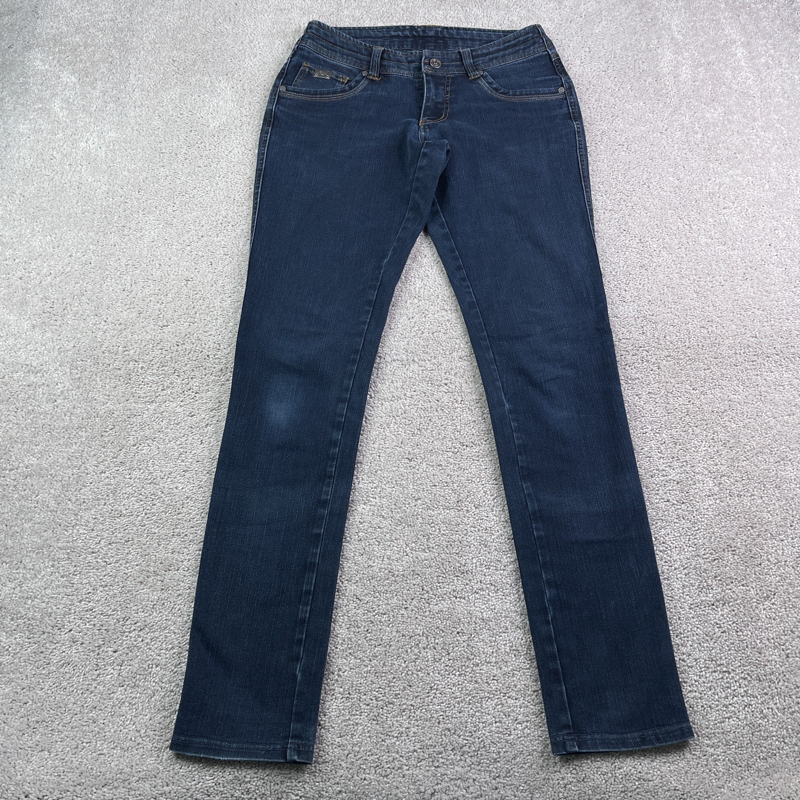 Kuhl Womens Jeans 4 Blue Danzr Skinny Low Rise Stretch Denim Drawstring