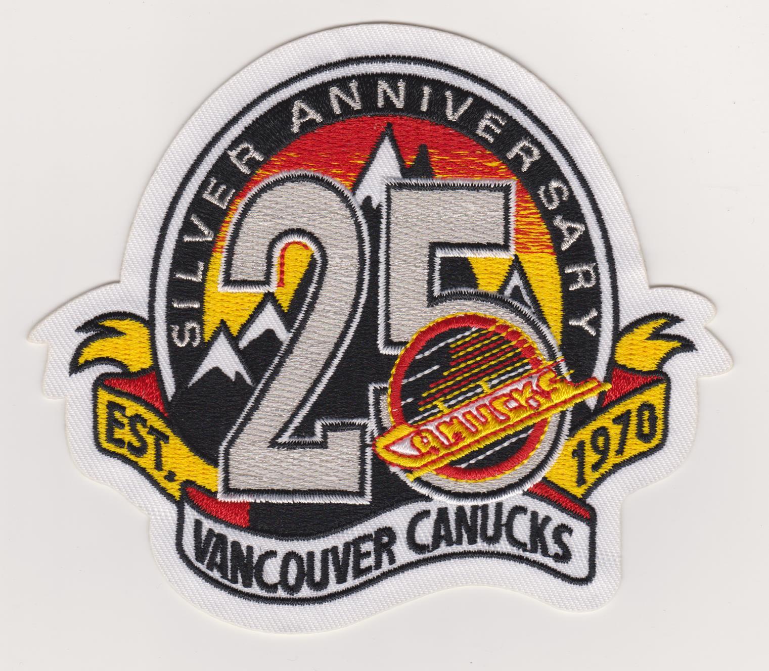 Vancouver Canucks 25th Anniversary Jersey patch Only correct patch
