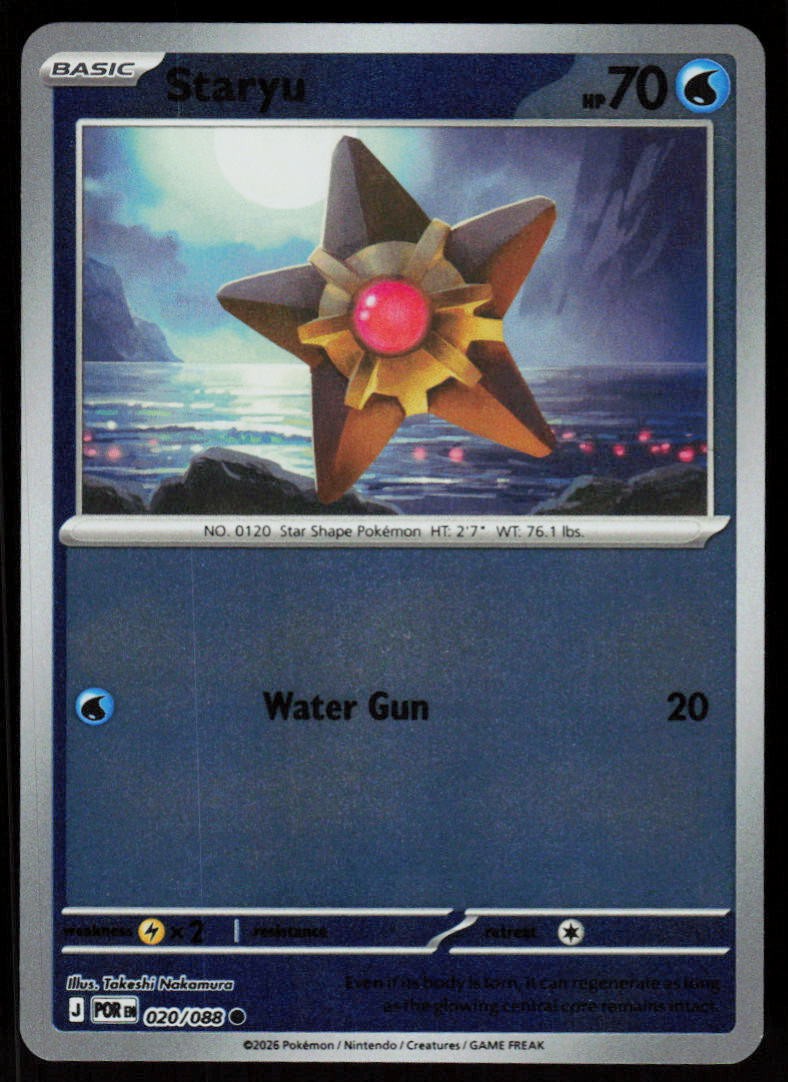 Staryu 020/088 Common Perfect Order Pokemon Reverse Holo Near Mint