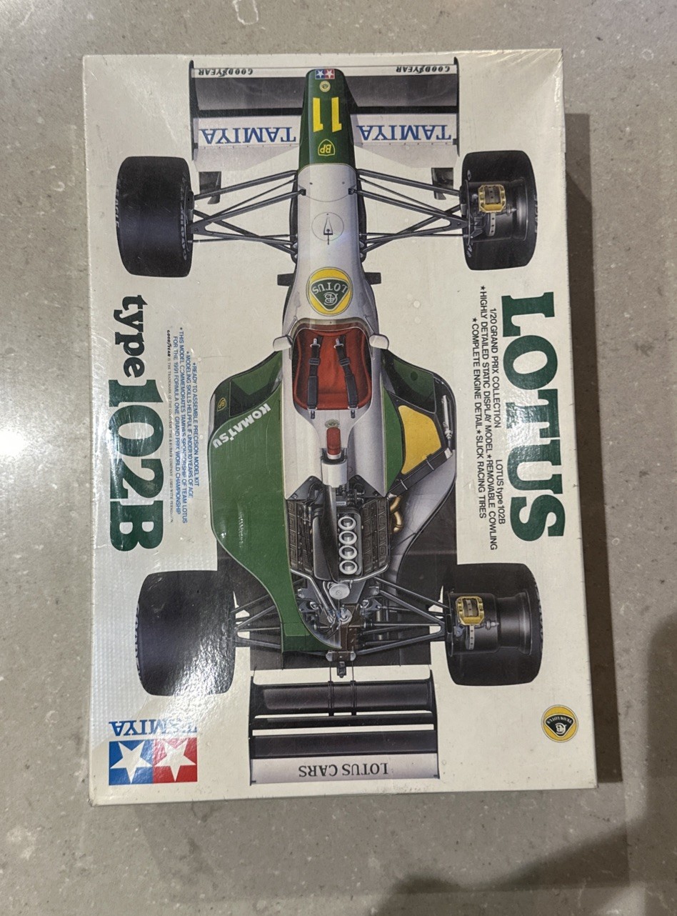 NEW SEALED Tamiya Lotus Type 102B Model Kit 1:20 Scale Grand Prix Collection NEW SEALED Tamiya Lotus Type 102B Model Kit 1:20 Scale Grand Prix Collection