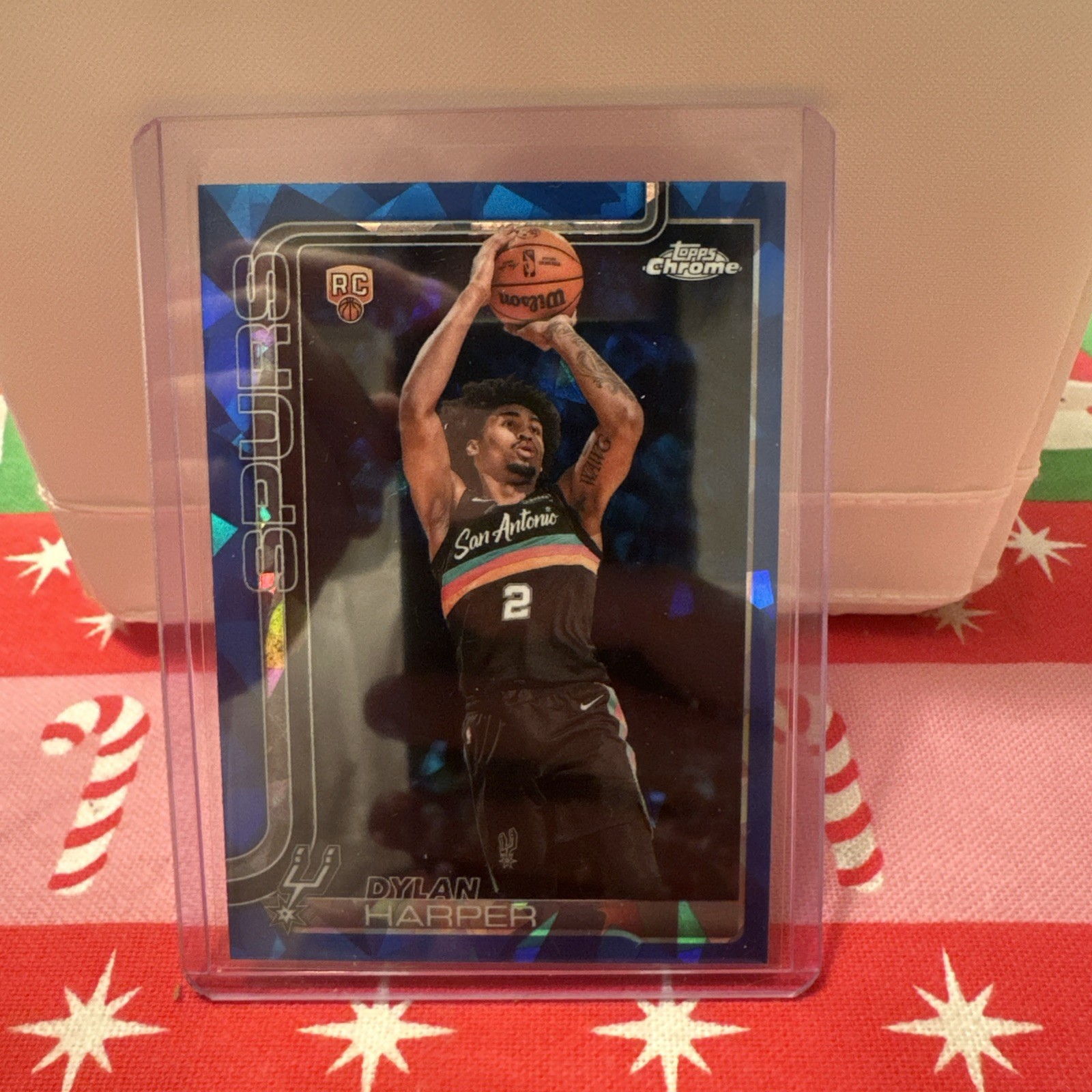 2025-26 Topps Chrome Sapphire Update Dylan Harper Spurs RC Rookie #152