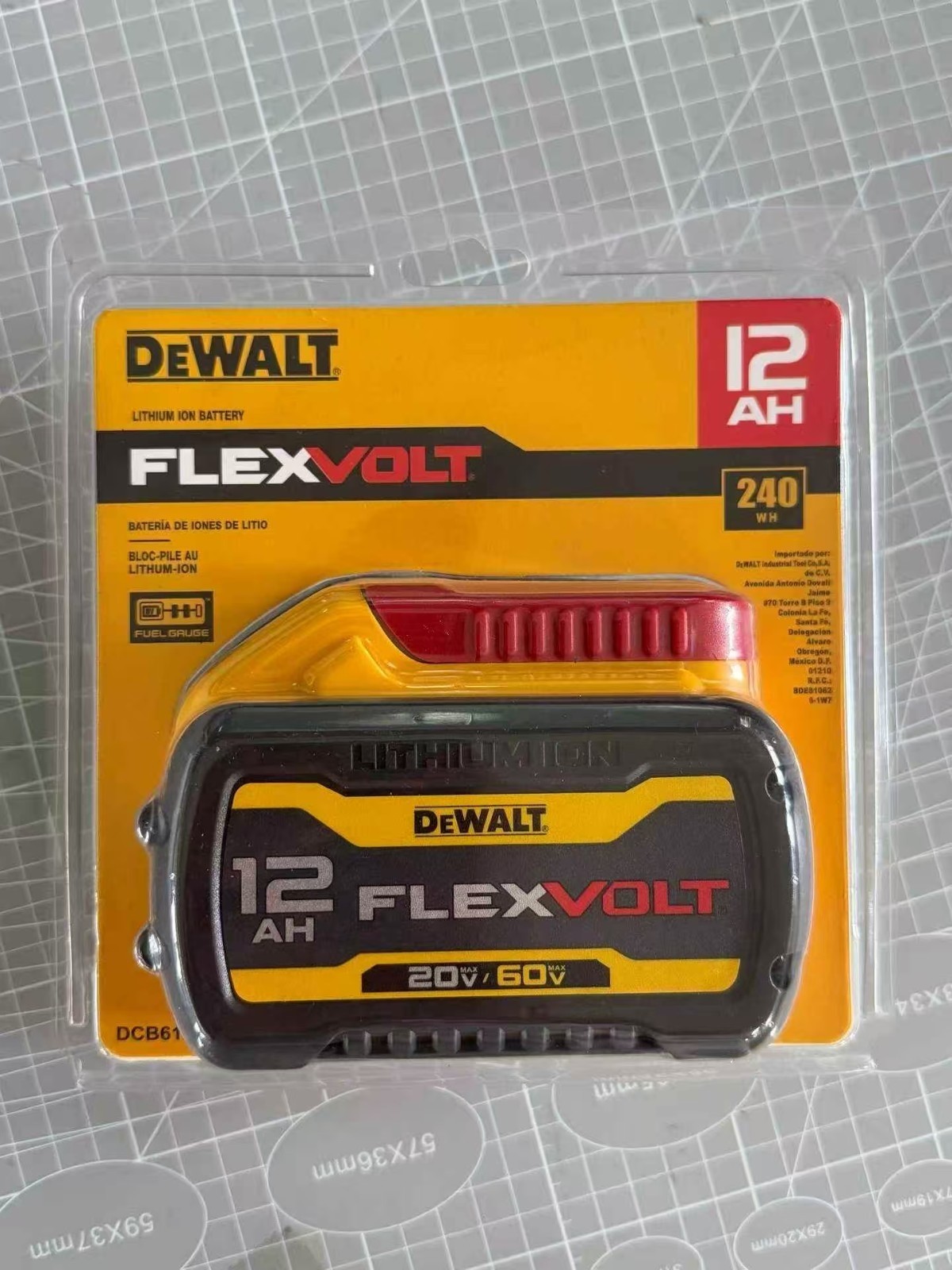 1 PACK DCB612 20V/60V FlexVolt Lithium-Ion 12.0Ah Battery Power Tool Batteries