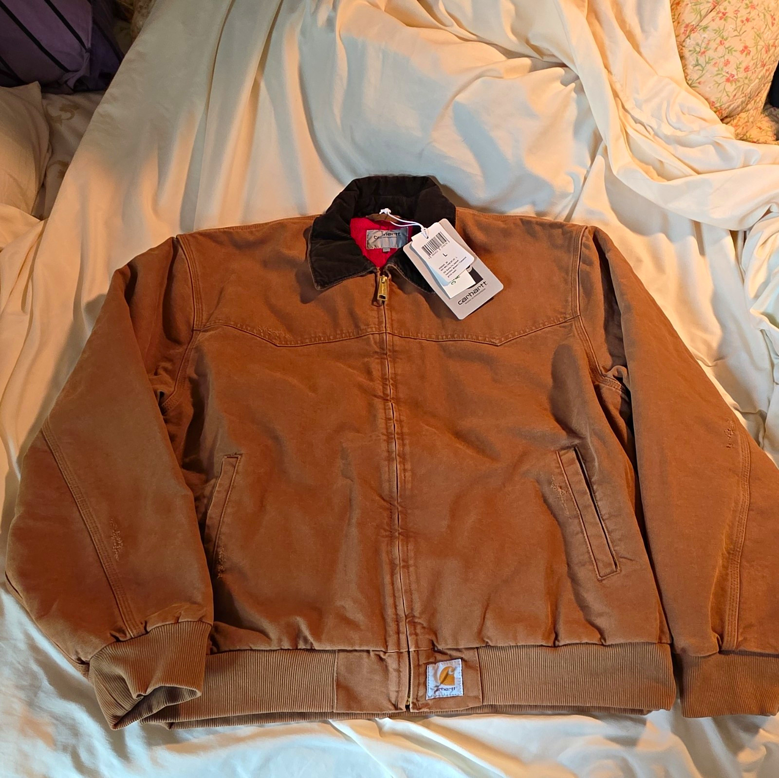 Carhartt WIP OG Santa Fe Jacket Hamilton Brown / Tobacco Grind Wash Men\'s L