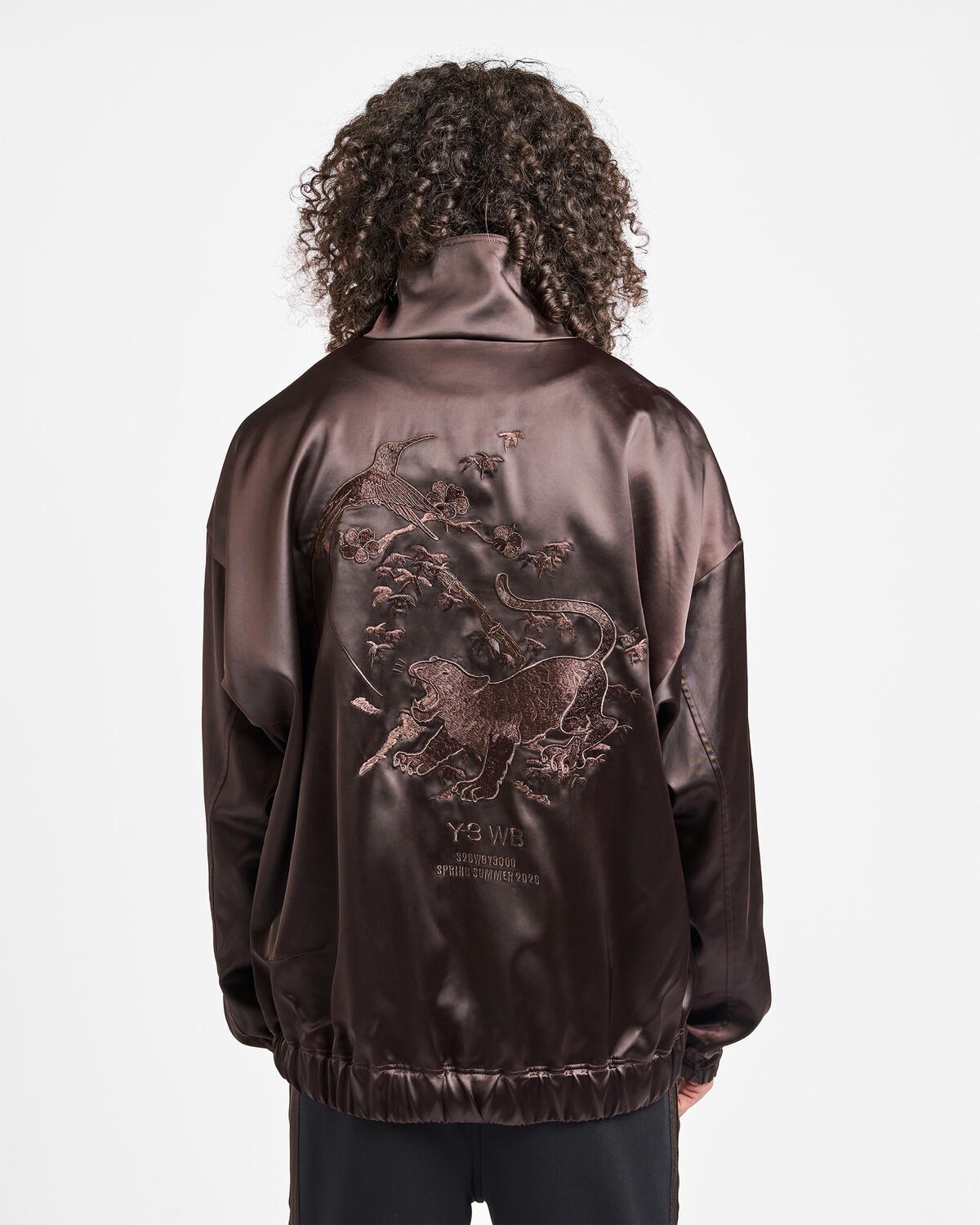 adidas Y-3 x Wales Bonner Unisex Embroidered Satin Jacket Medium