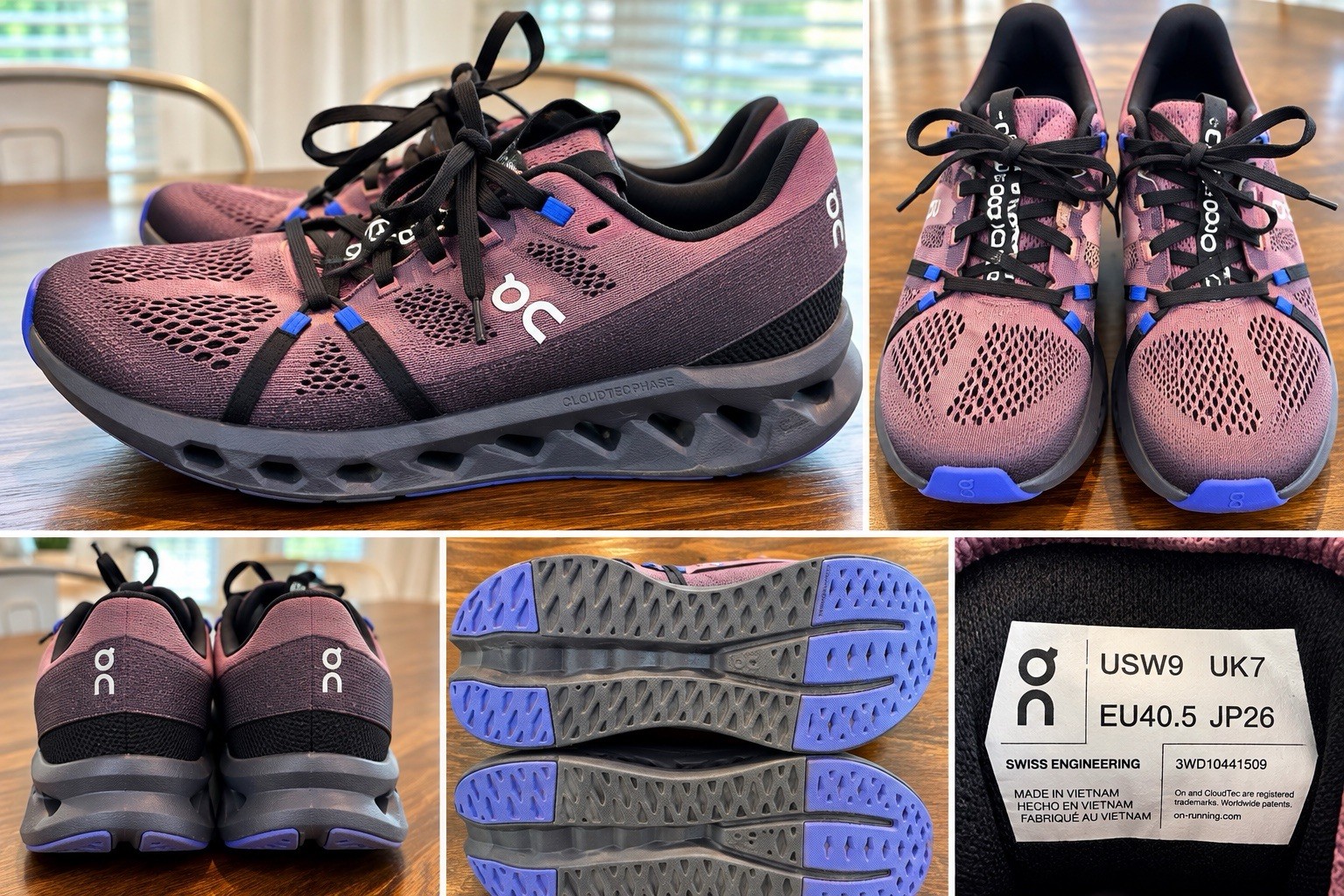 On Cloudsurfer Women’s Running Shoes Black Cobalt Size 9 3WD10441509 Gently Used