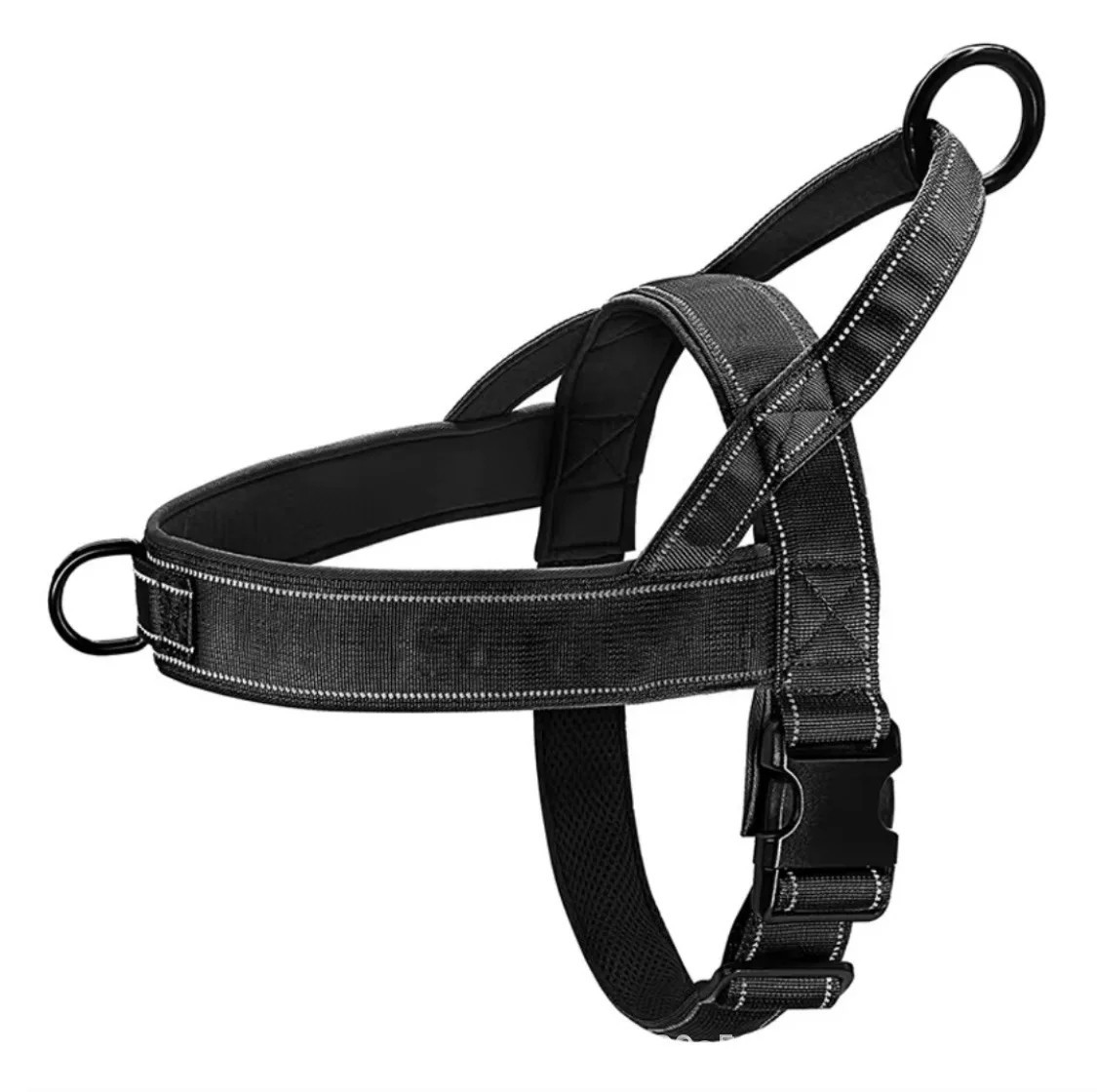 Tactical Dog Harness No Pull 1000D Nylon Large Dogs Handle Reflective Vest
