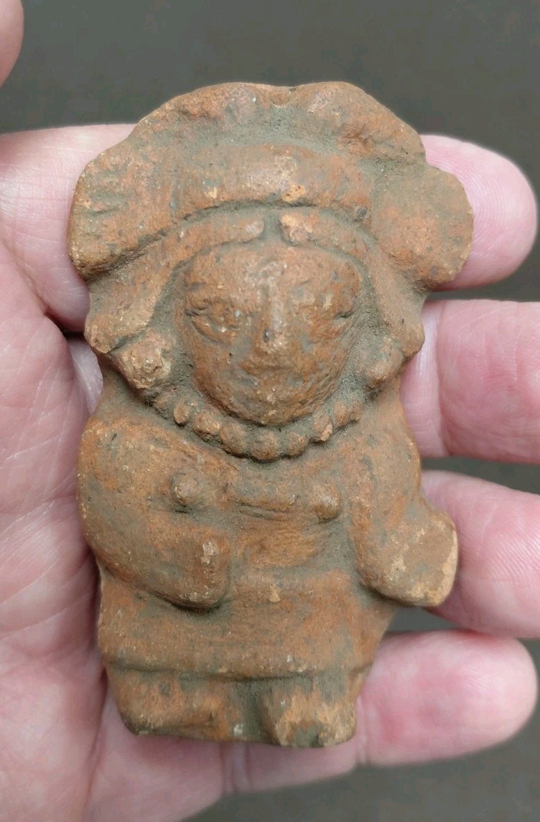 Mayan Pottery Pre-Columbian Whistle Effigy Figure Statue 600-900AD Authentic