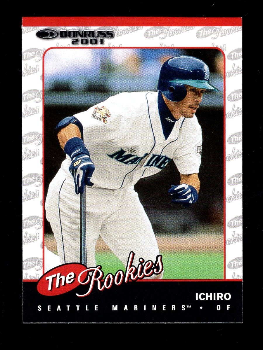 2001 DONRUSS THE ROOKIES R104 ICHIRO RC MARINERS