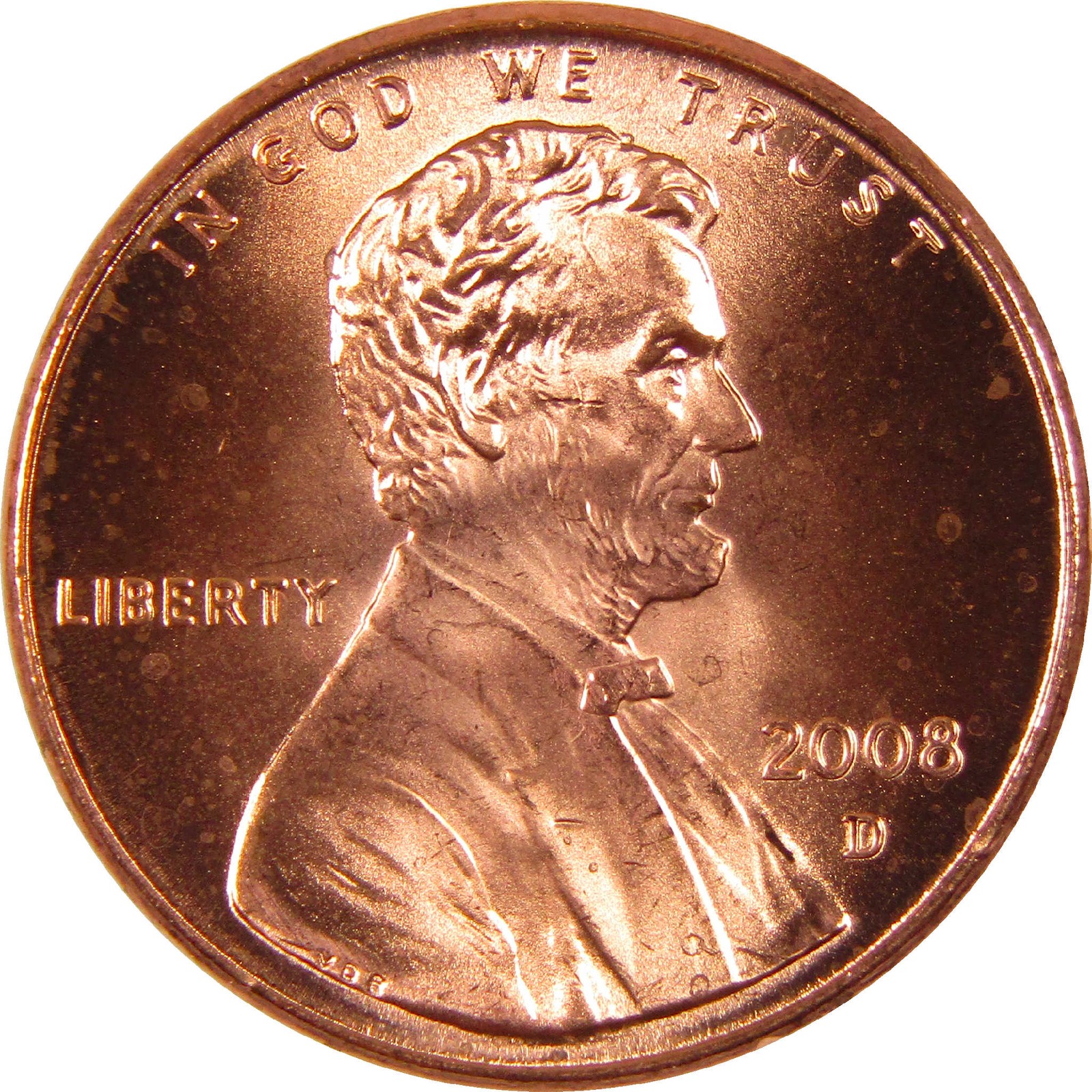 2008 D Lincoln Memorial Cent Uncirculated Mint State Penny 1c Coin