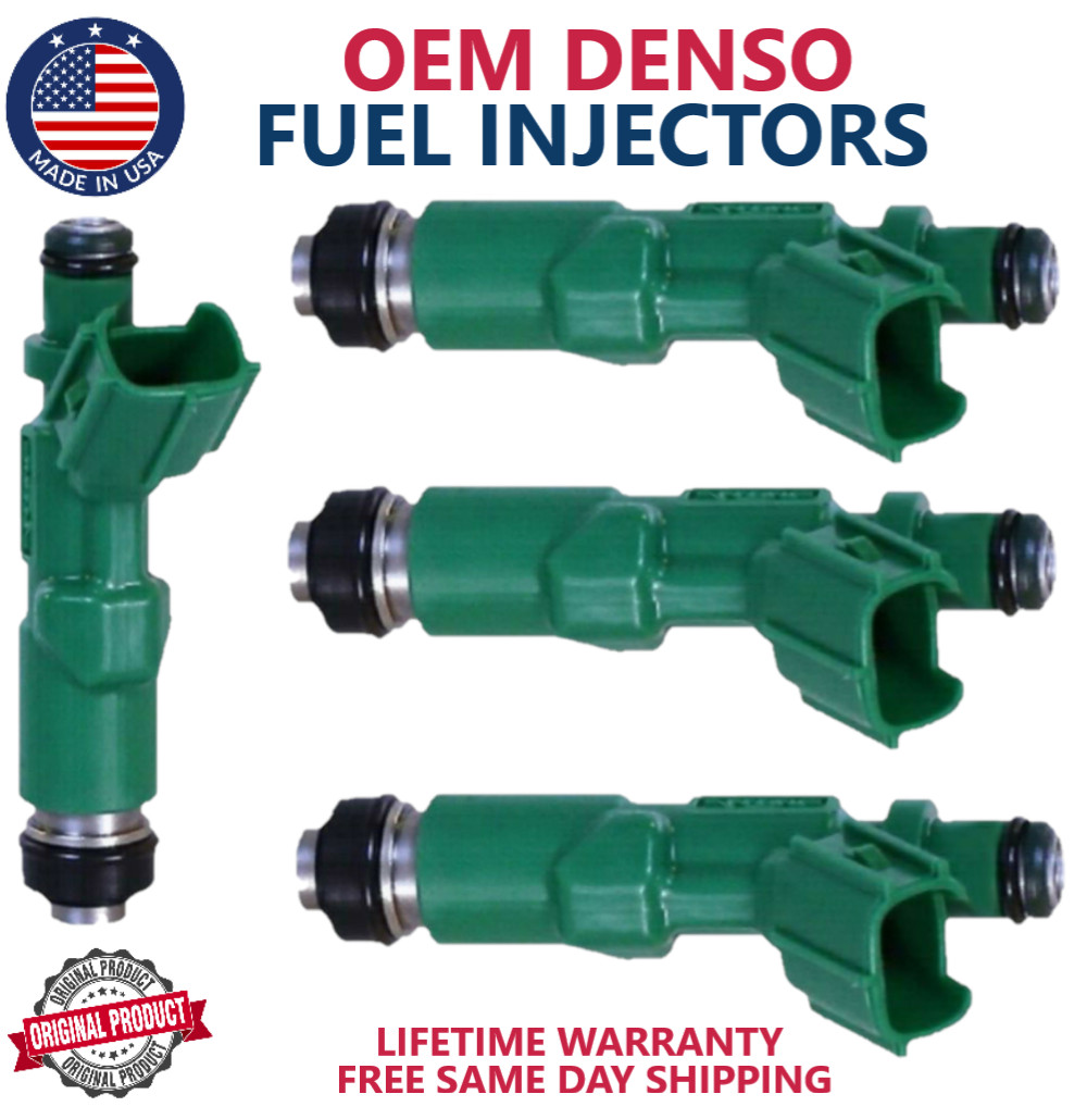 x4 NEW OEM DENSO Fuel Injectors For 2001-2009 Toyota Prius 1.5L I4 #323250-21020