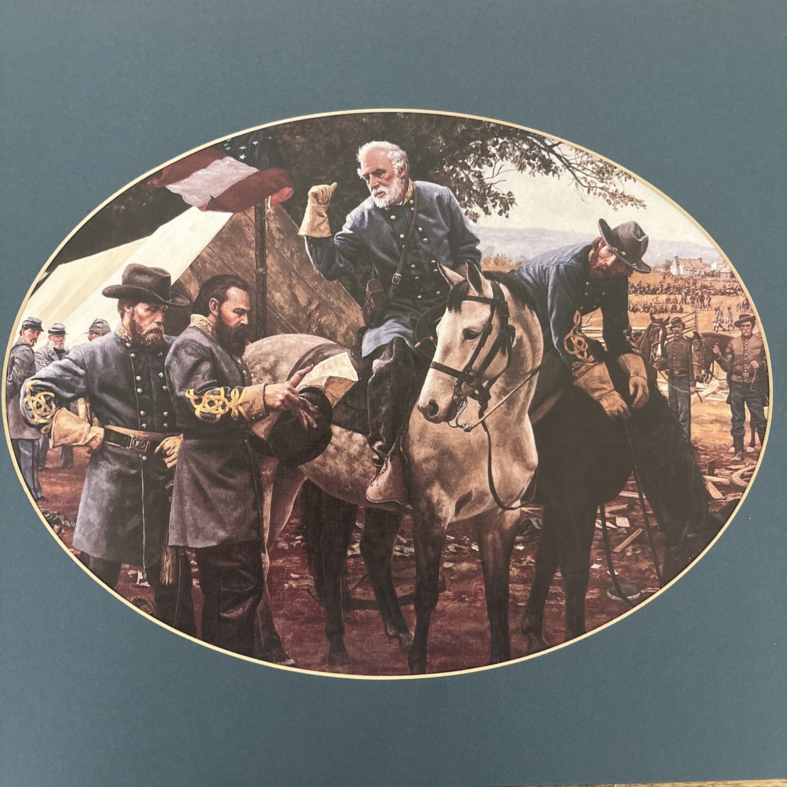 Vintage 1992 Civil War Calendar Page Robert E Lee James Longstreet Print