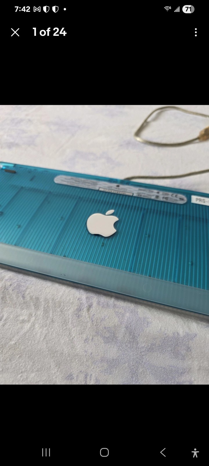 Vintage Apple USB M2452 (1998) Teal Blue iMac Extended Keyboard G3 G4 G5 Vintage Apple USB M2452 (1998) Teal Blue iMac Extended Keyboard G3 G4 G5