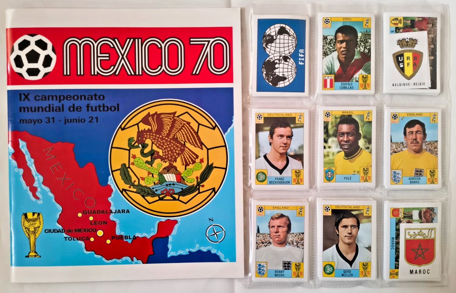 FIFA WORL CUP MEXICO 1970 PANINI - ALBUM + FULL SET 288/288 STICKERS REPRINT 