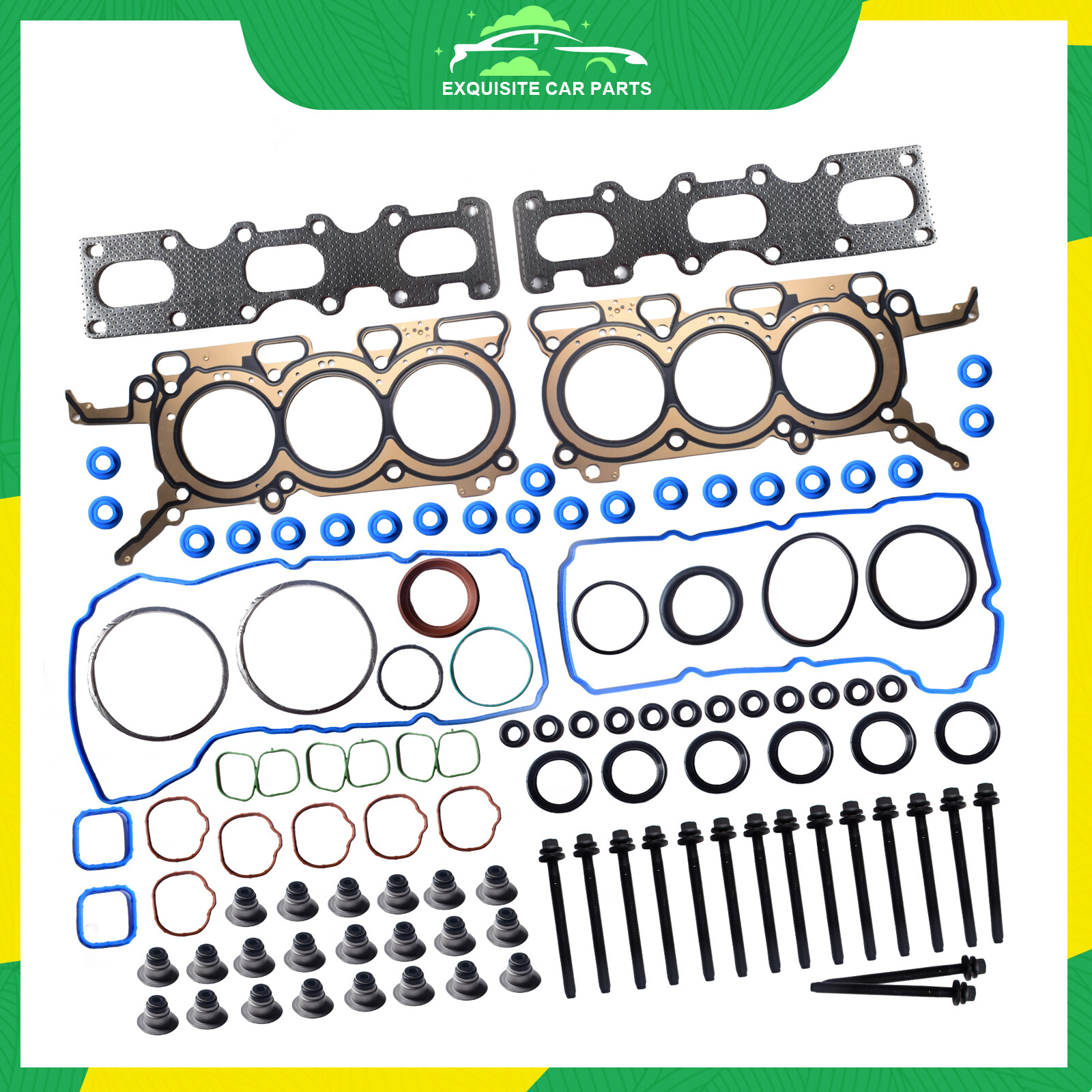 Head Gasket Set Bolts Fit 3.5L Ford Edge Flex Taurus Lincoln MKZ MKX DOHC 09-10