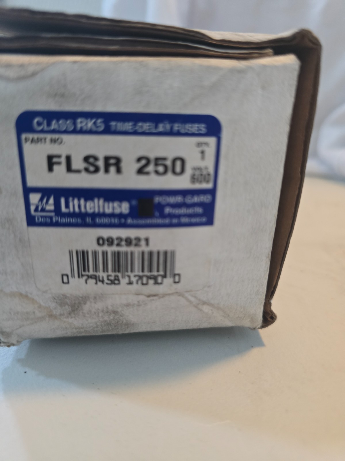 Littelfuse FLSR 250 Class RK5 Time Delay Fuse 600V AC, 300V DC Littelfuse FLSR 250 Class RK5 Time Delay Fuse 600V AC, 300V DC