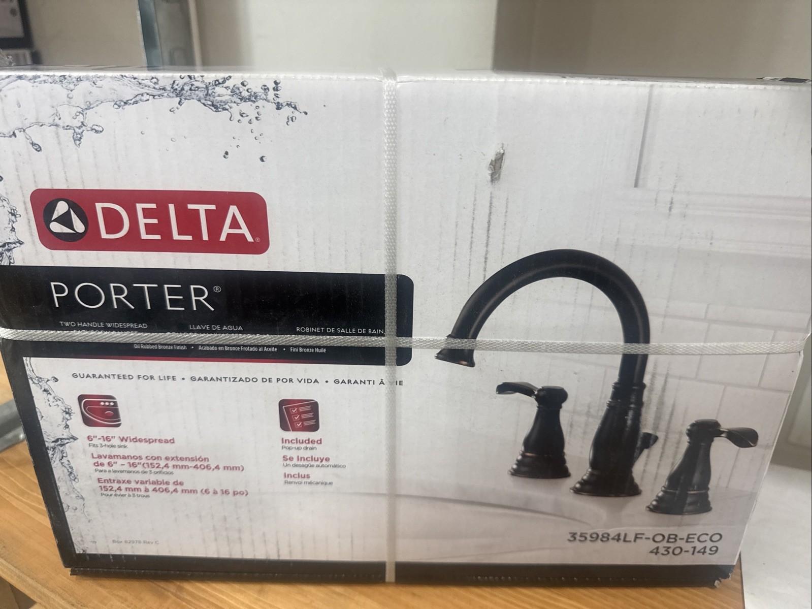 Delta Porter Two Handle Widespread Bathroom Sink Faucet 35984LF-OB-ECO