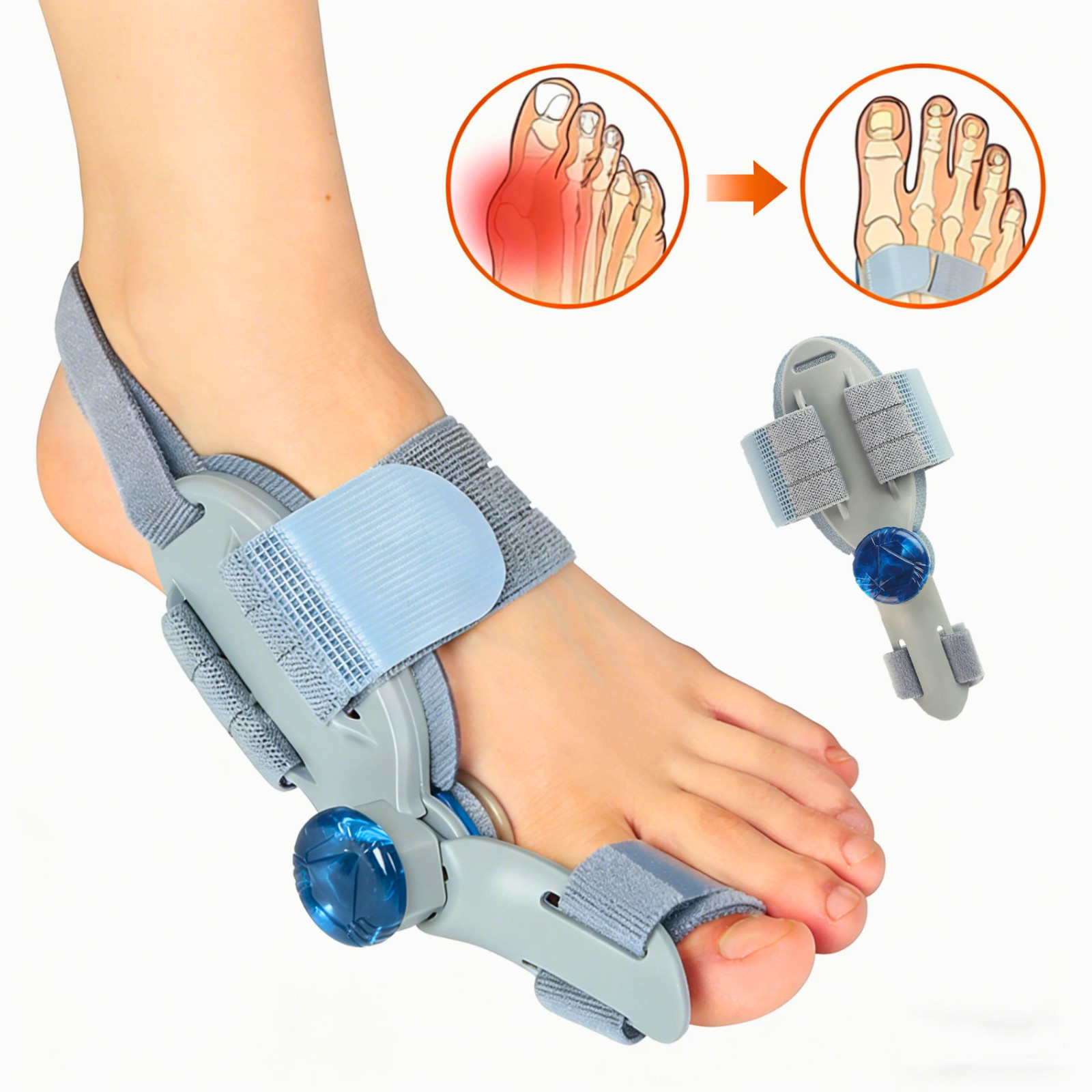Bunion Corrector Splint Adjustable Hallux Valgus Big Toe Straightener Foot Brace
