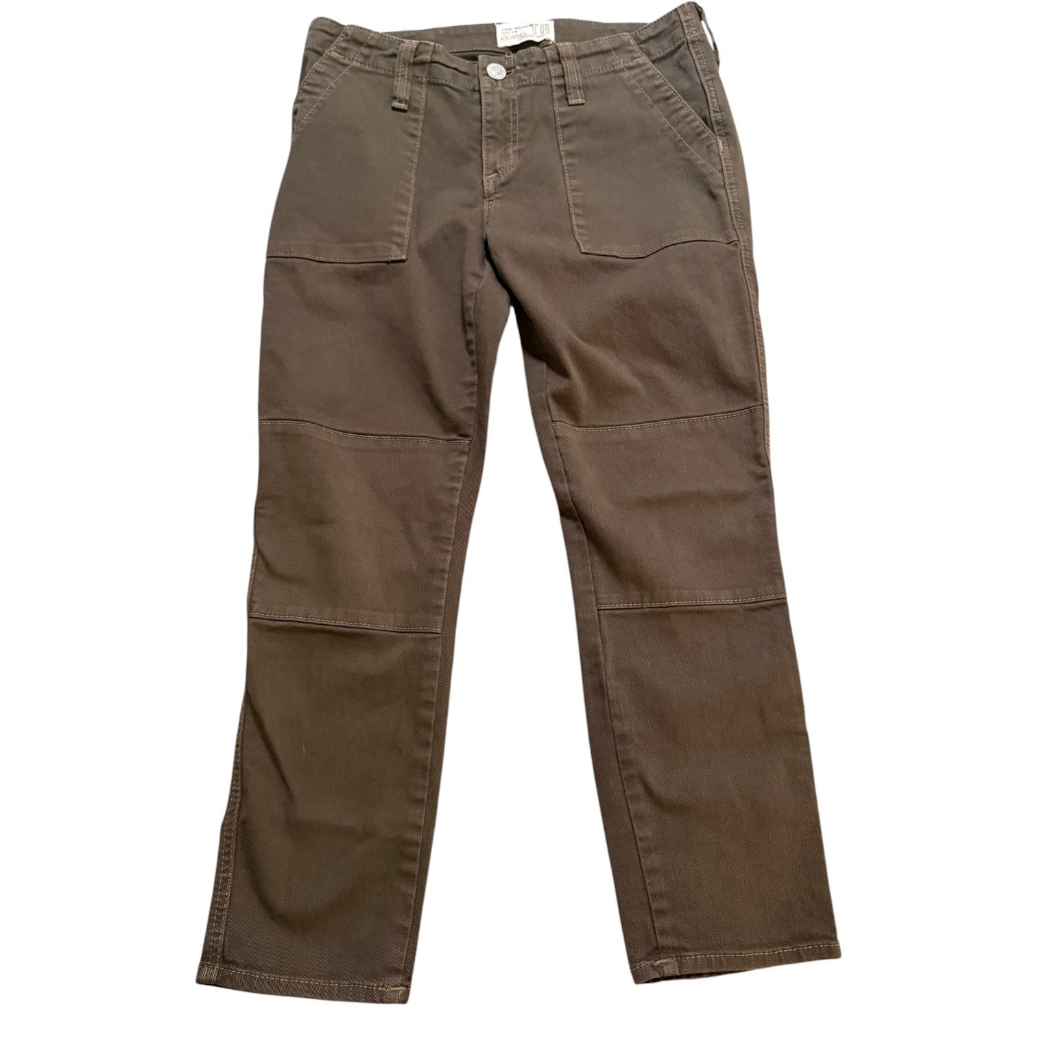 VTG True Religion Joyce Brown Cargo Pants Double Knee Utility Straight Leg Sz 29