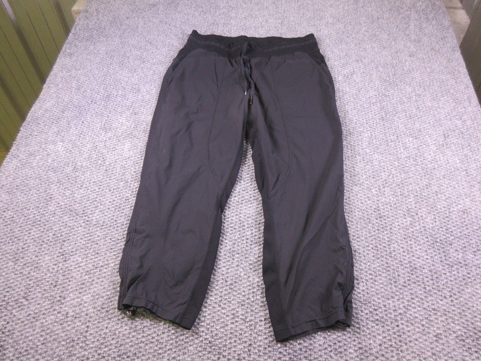 Lululemon Pants Womens 10 Black Woven Studio Jogger Drawstring Pockets Athletic
