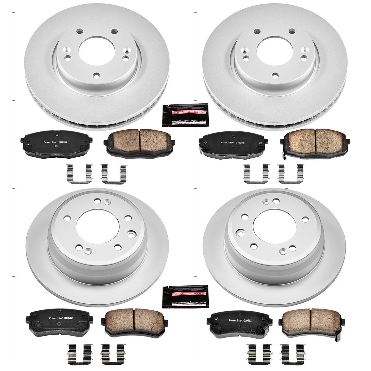 PowerStop Disc Brake Kit - Front and Rear - Fits Hyundai Elantra 2009-2012 Z17 C