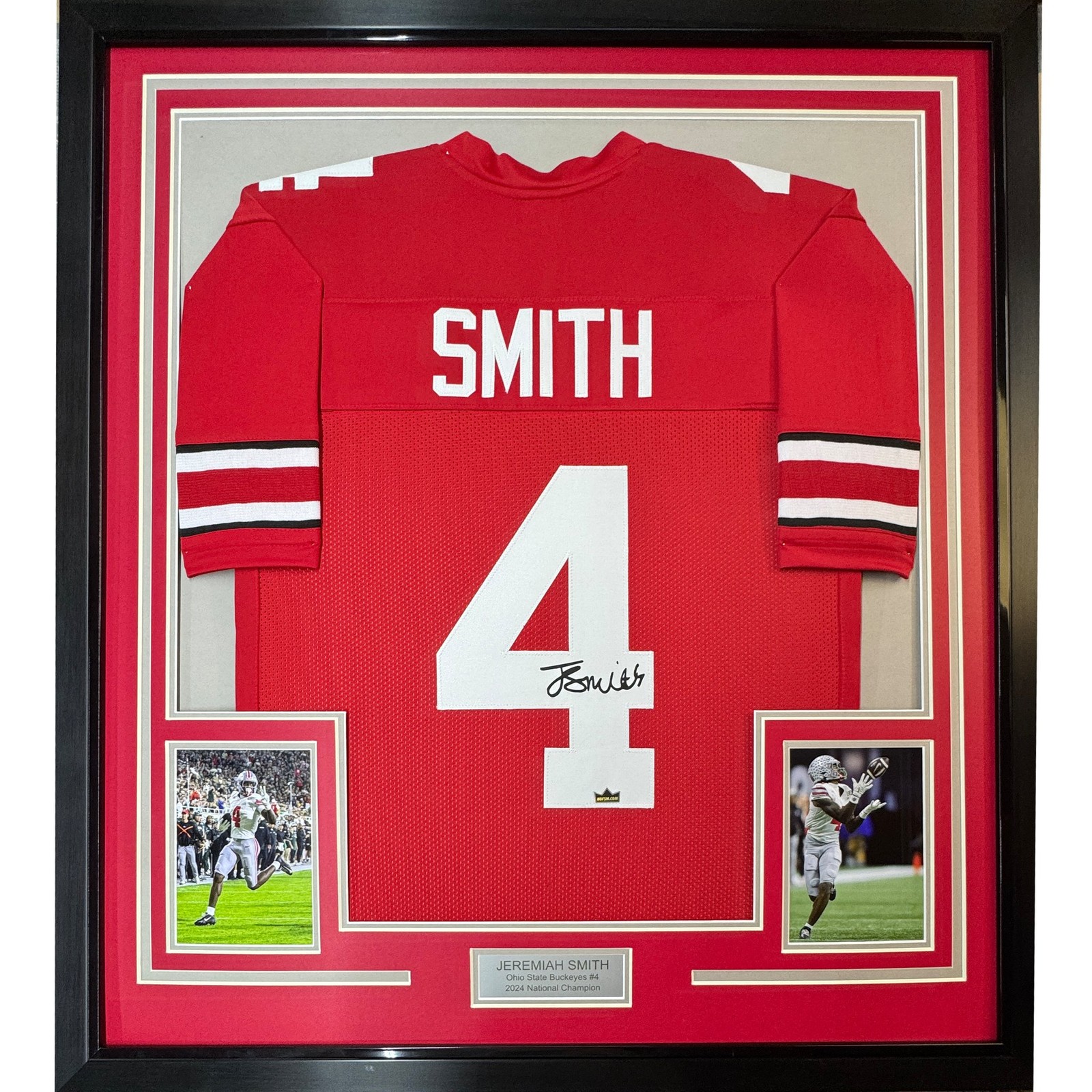 Framed Facsimile Autographed Jeremiah Smith 35x39 Red Jersey Framed Facsimile Autographed Jeremiah Smith 35x39 Red Jersey