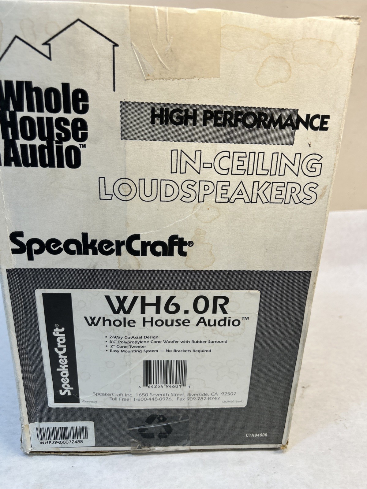 Speaker Craft WH6.OR HIGH PERFORMANCE IN CEILING LOUDSPEAKERS PAIR NEW Speaker Craft WH6.OR HIGH PERFORMANCE IN CEILING LOUDSPEAKERS PAIR NEW